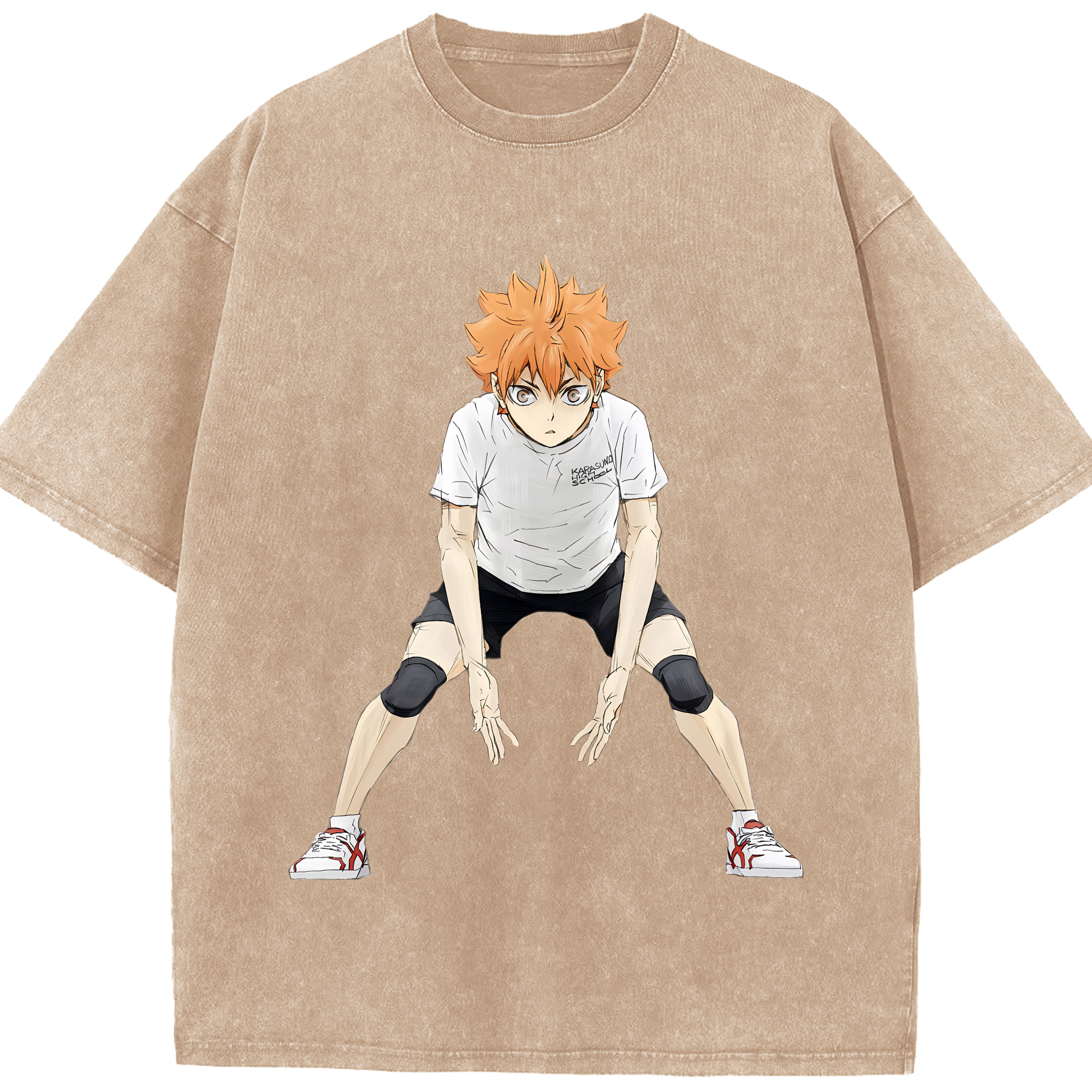（画像用） ハイキュー!! Haikyu!! 綿100% ヴィンテージ風 半袖Tシャツ（フロントプリント）