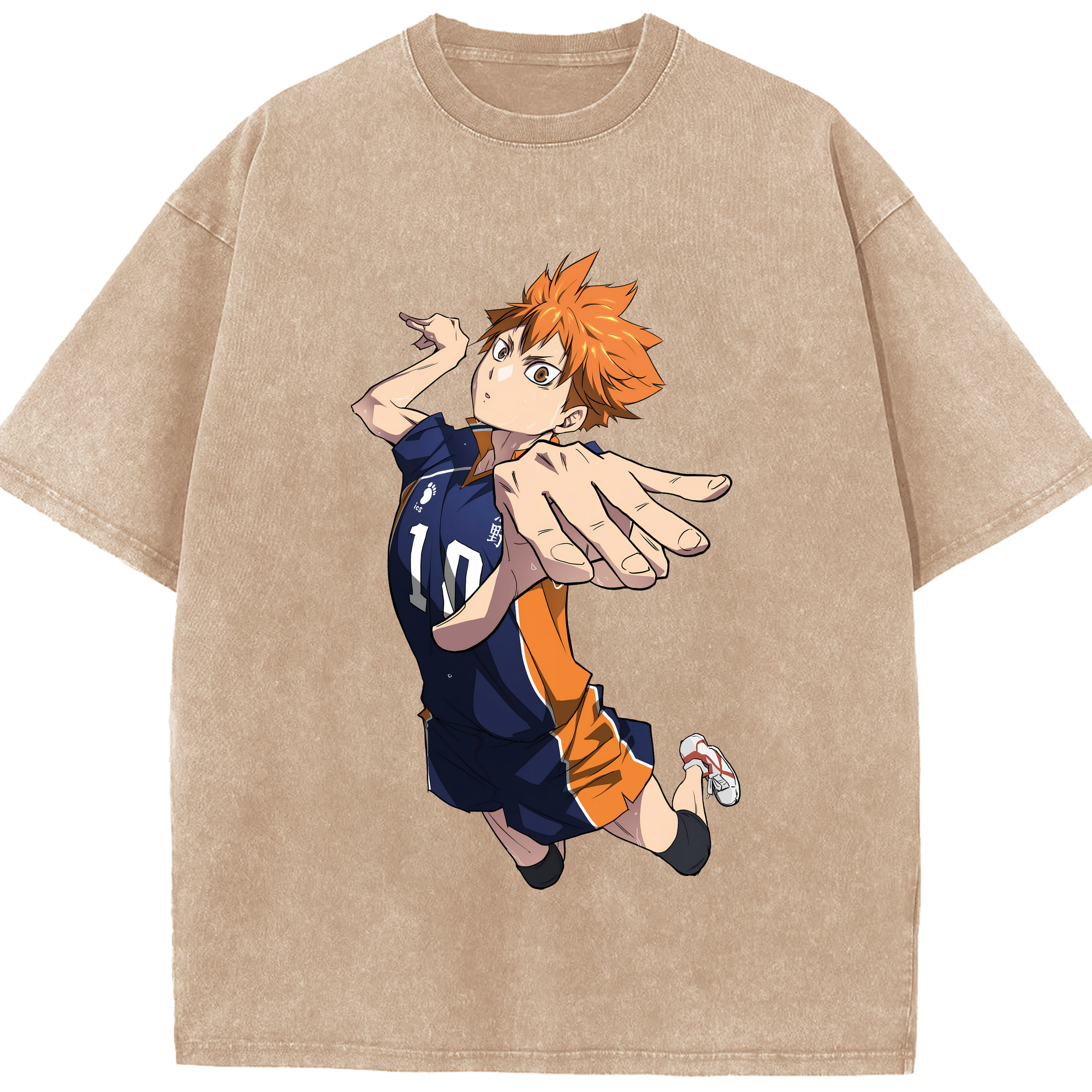 （画像用） ハイキュー!! Haikyu!! 綿100% ヴィンテージ風 半袖Tシャツ（フロントプリント）