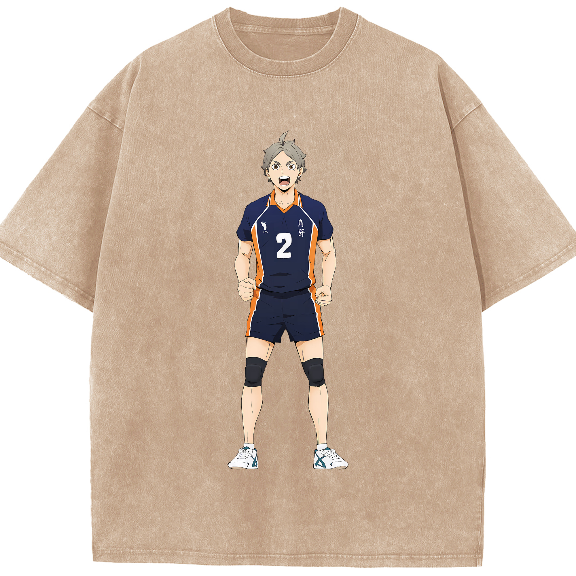 （画像用） ハイキュー!! Haikyu!! 綿100% ヴィンテージ風 半袖Tシャツ（フロントプリント）