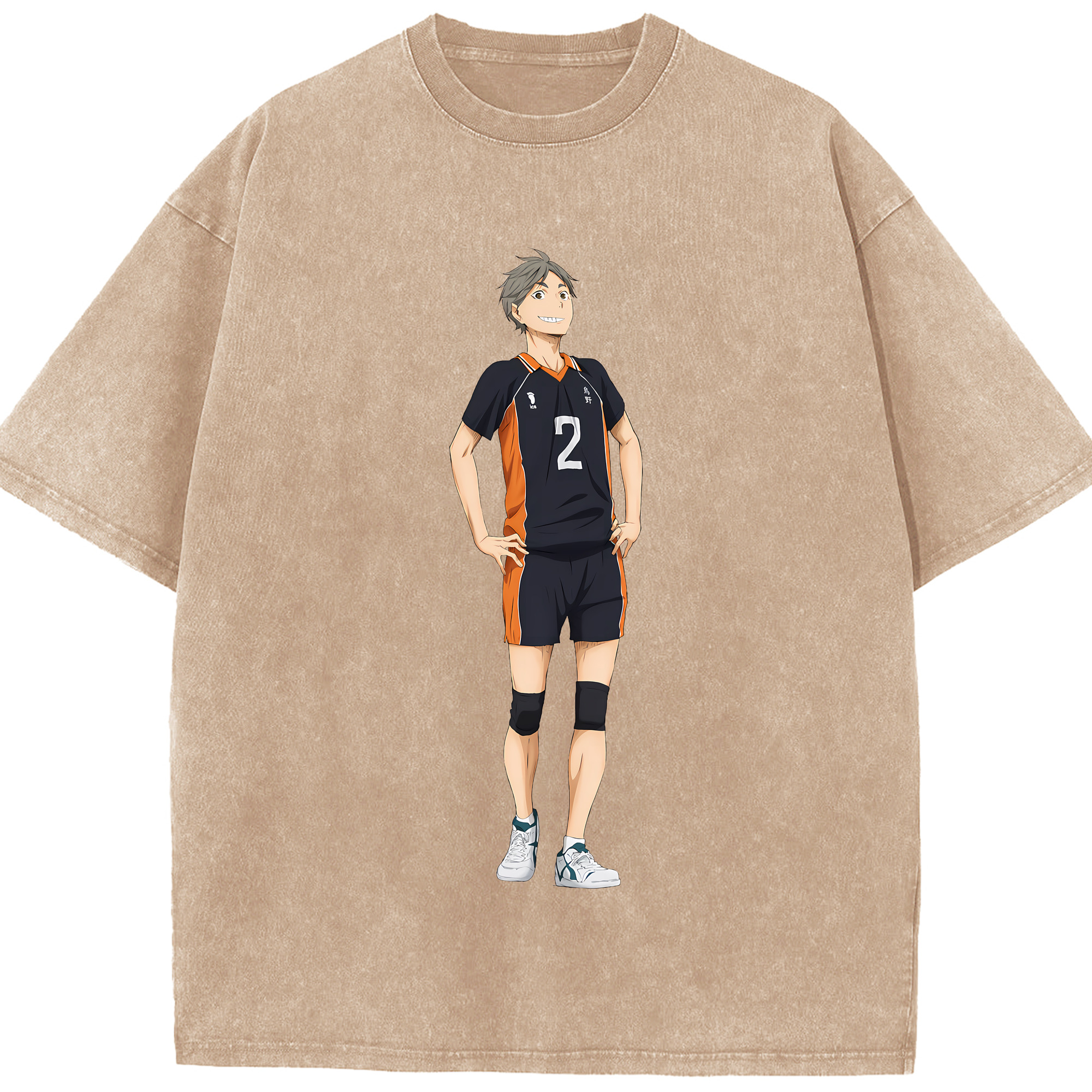 （画像用） ハイキュー!! Haikyu!! 綿100% ヴィンテージ風 半袖Tシャツ（フロントプリント）
