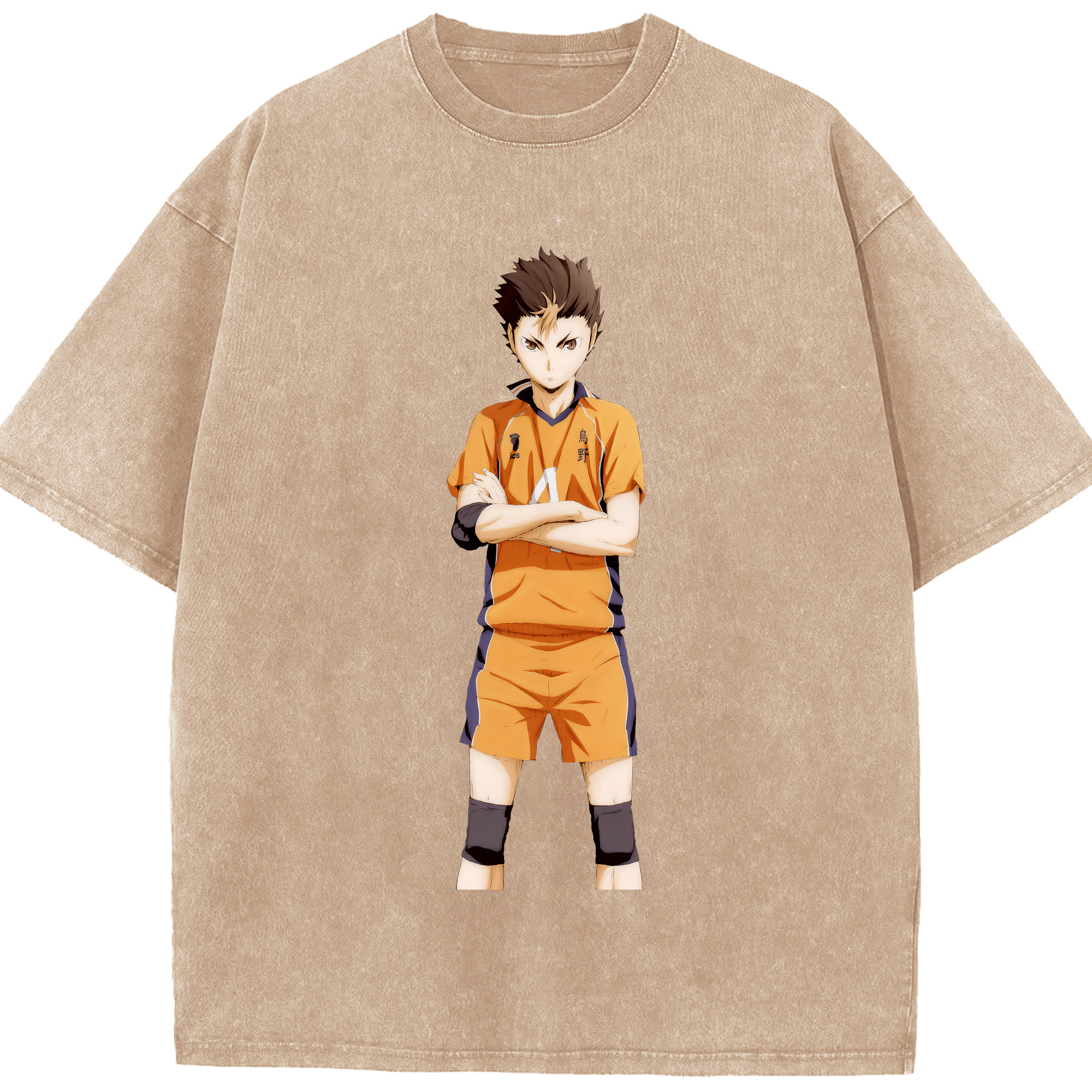 （画像用） ハイキュー!! Haikyu!! 綿100% ヴィンテージ風 半袖Tシャツ（フロントプリント）