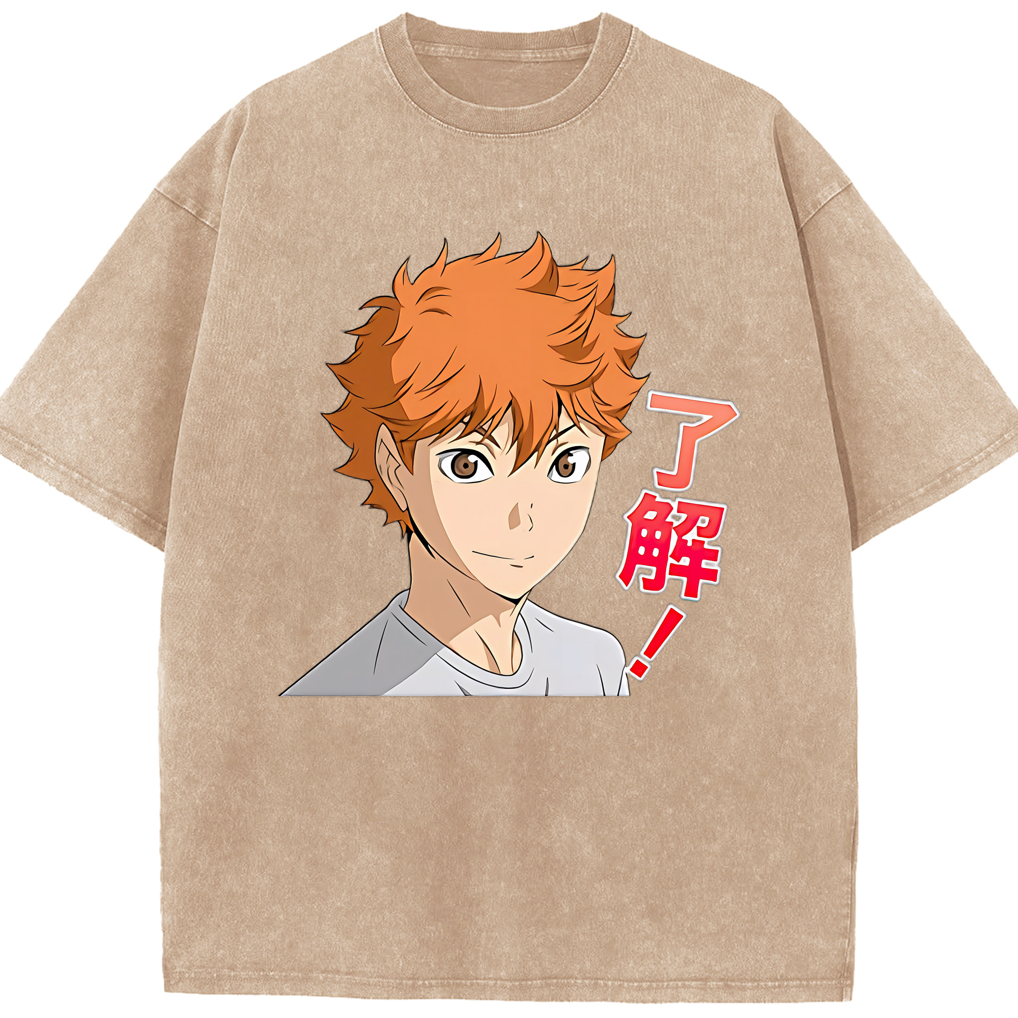 （画像用） ハイキュー!! Haikyu!! 綿100% ヴィンテージ風 半袖Tシャツ（フロントプリント）