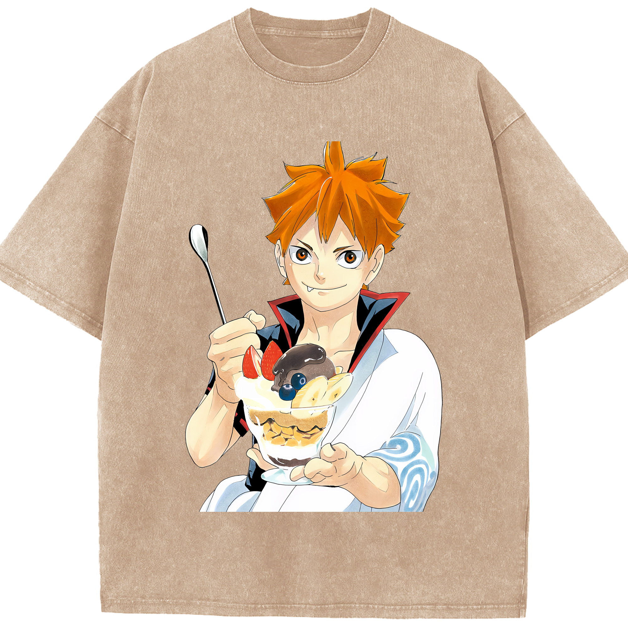 （画像用） ハイキュー!! Haikyu!! 綿100% ヴィンテージ風 半袖Tシャツ（フロントプリント）