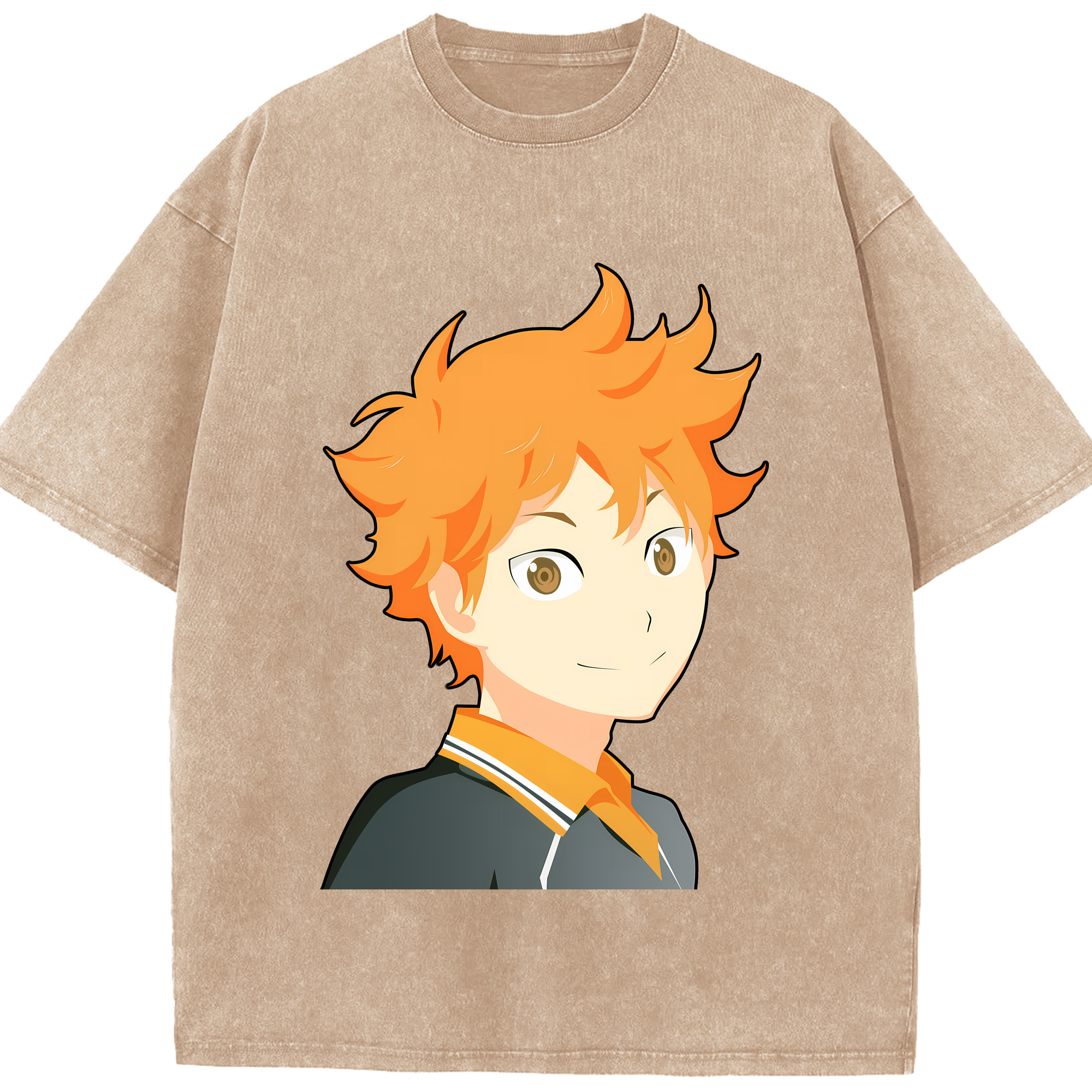 （画像用） ハイキュー!! Haikyu!! 綿100% ヴィンテージ風 半袖Tシャツ（フロントプリント）