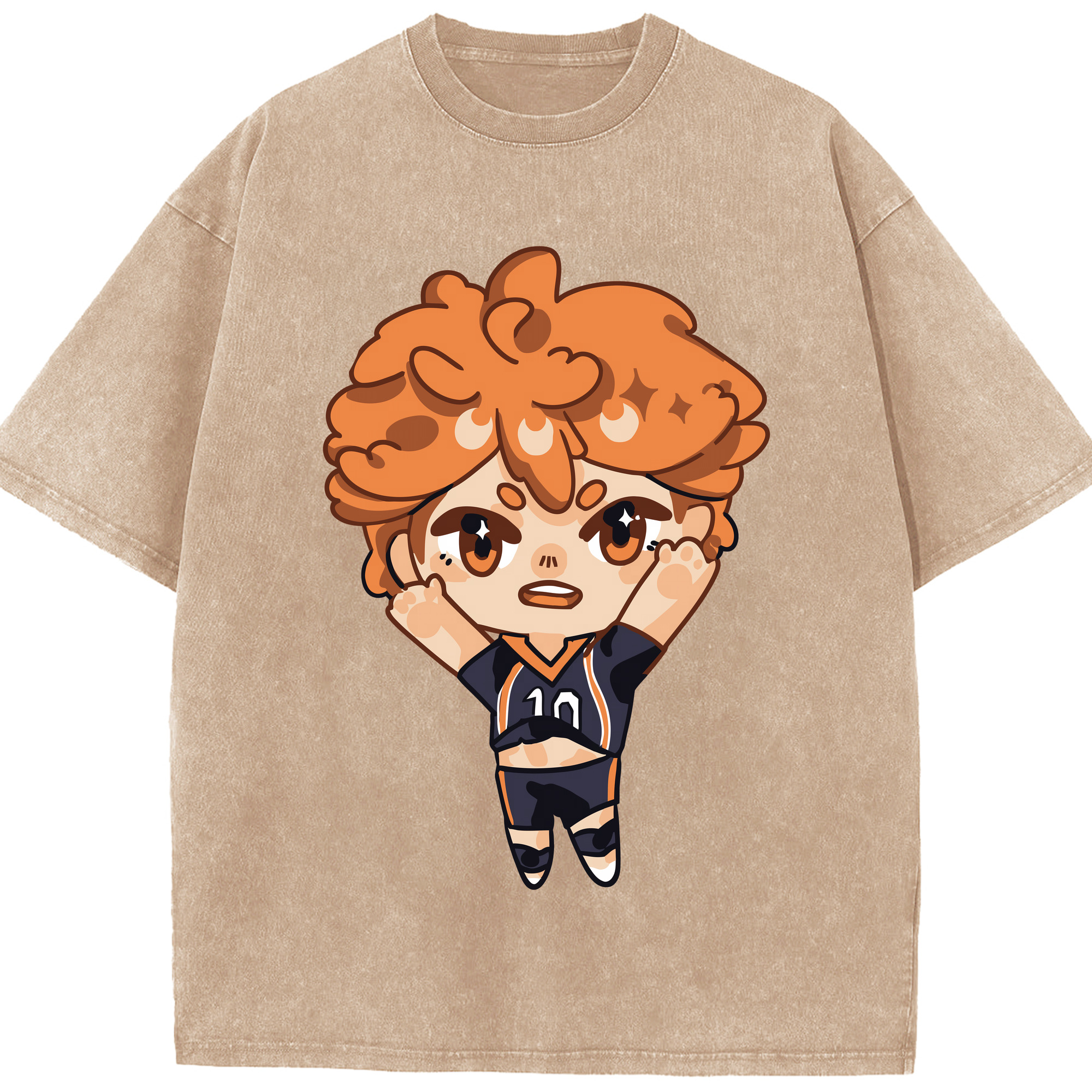 （画像用） ハイキュー!! Haikyu!! 綿100% ヴィンテージ風 半袖Tシャツ（フロントプリント）