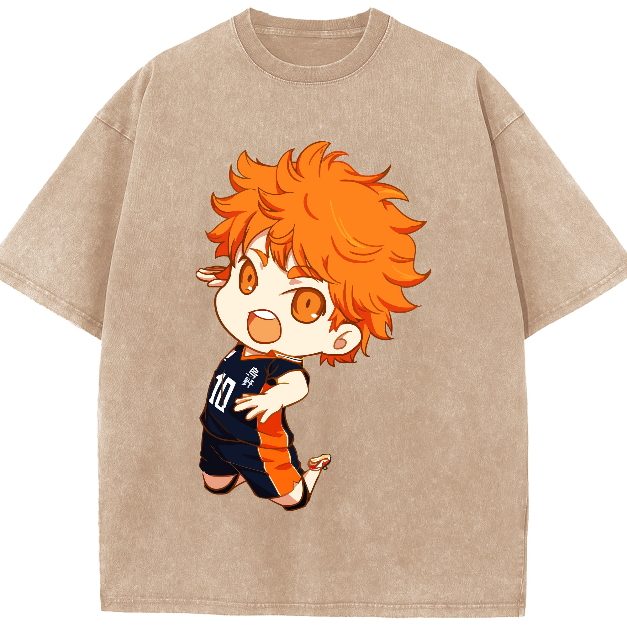 （画像用） ハイキュー!! Haikyu!! 綿100% ヴィンテージ風 半袖Tシャツ（フロントプリント）