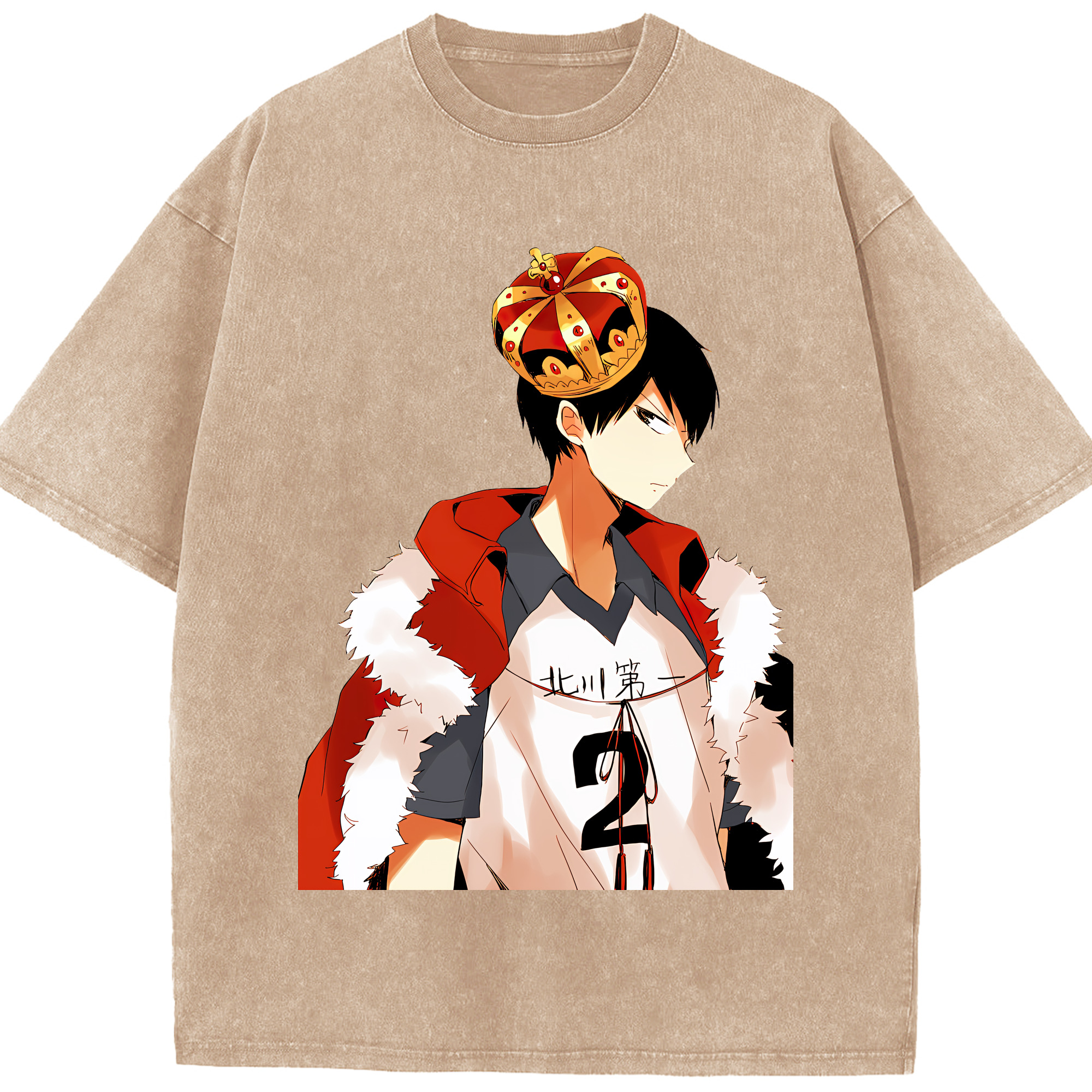 （画像用） ハイキュー!! Haikyu!! 綿100% ヴィンテージ風 半袖Tシャツ（フロントプリント）