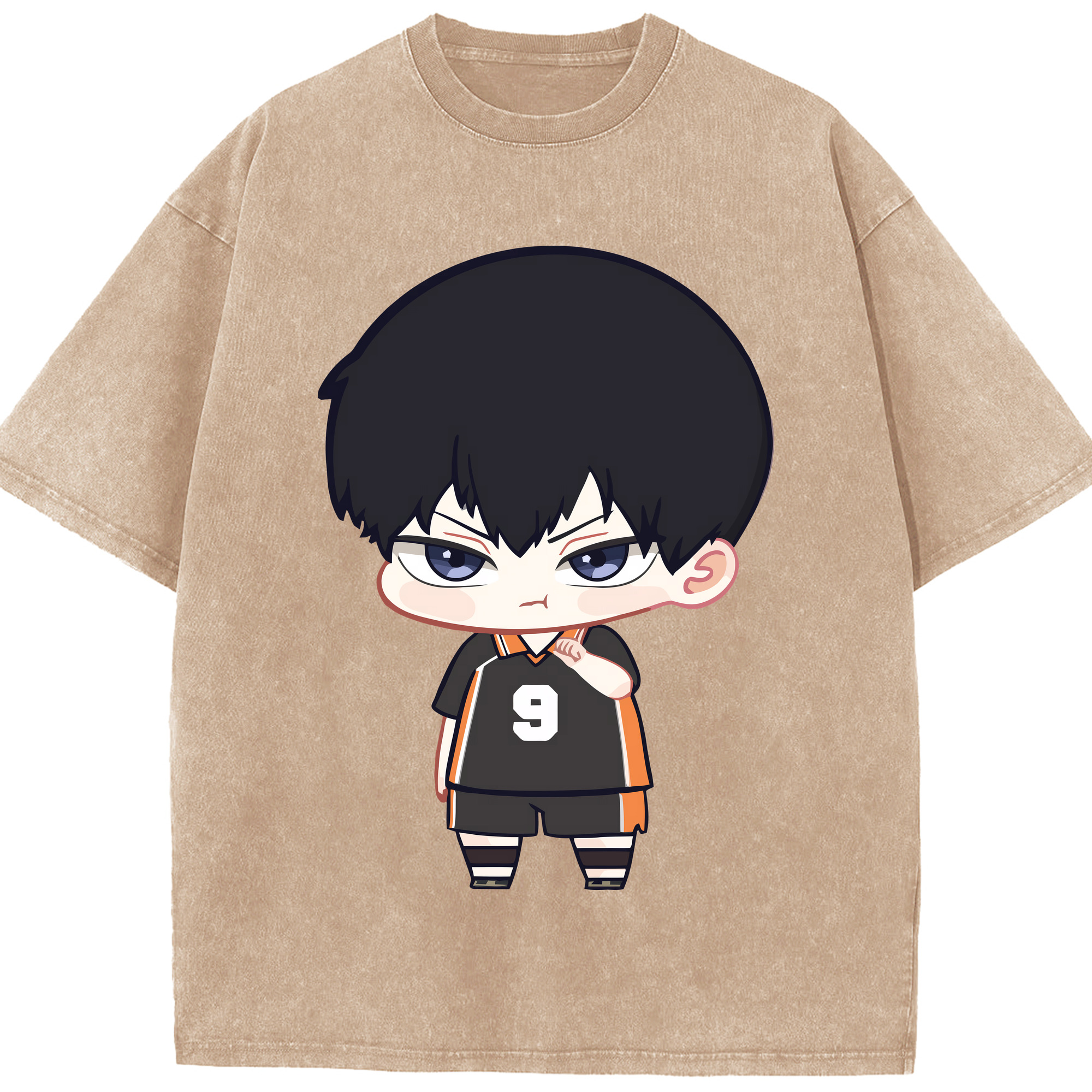 （画像用） ハイキュー!! Haikyu!! 綿100% ヴィンテージ風 半袖Tシャツ（フロントプリント）