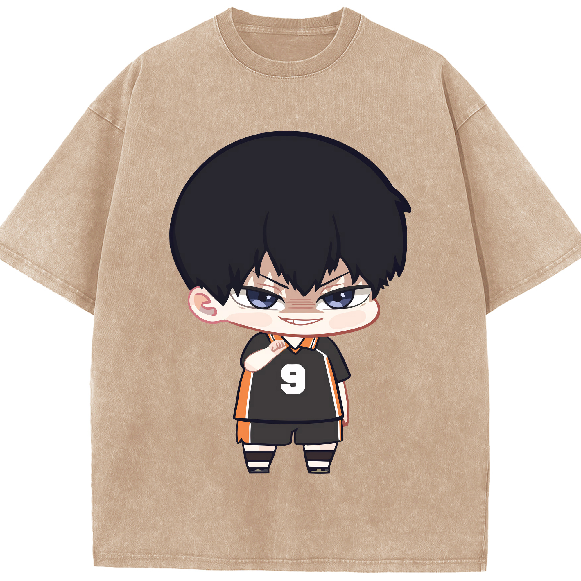 （画像用） ハイキュー!! Haikyu!! 綿100% ヴィンテージ風 半袖Tシャツ（フロントプリント）