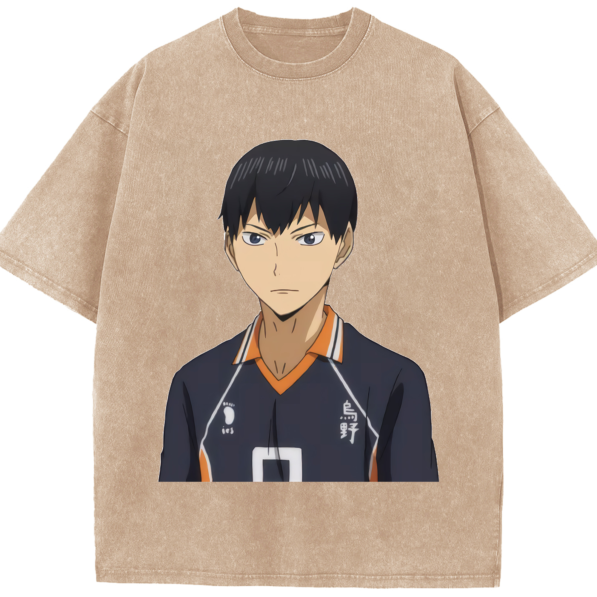（画像用） ハイキュー!! Haikyu!! 綿100% ヴィンテージ風 半袖Tシャツ（フロントプリント）