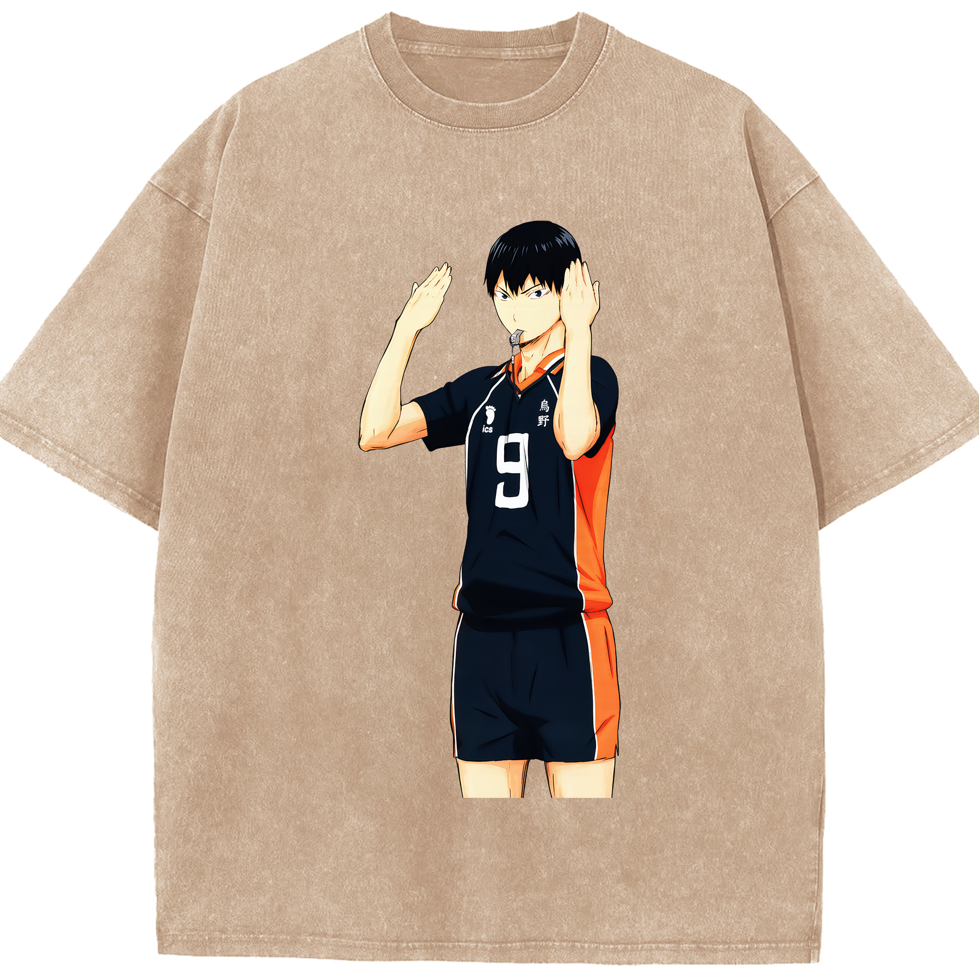 （画像用） ハイキュー!! Haikyu!! 綿100% ヴィンテージ風 半袖Tシャツ（フロントプリント）