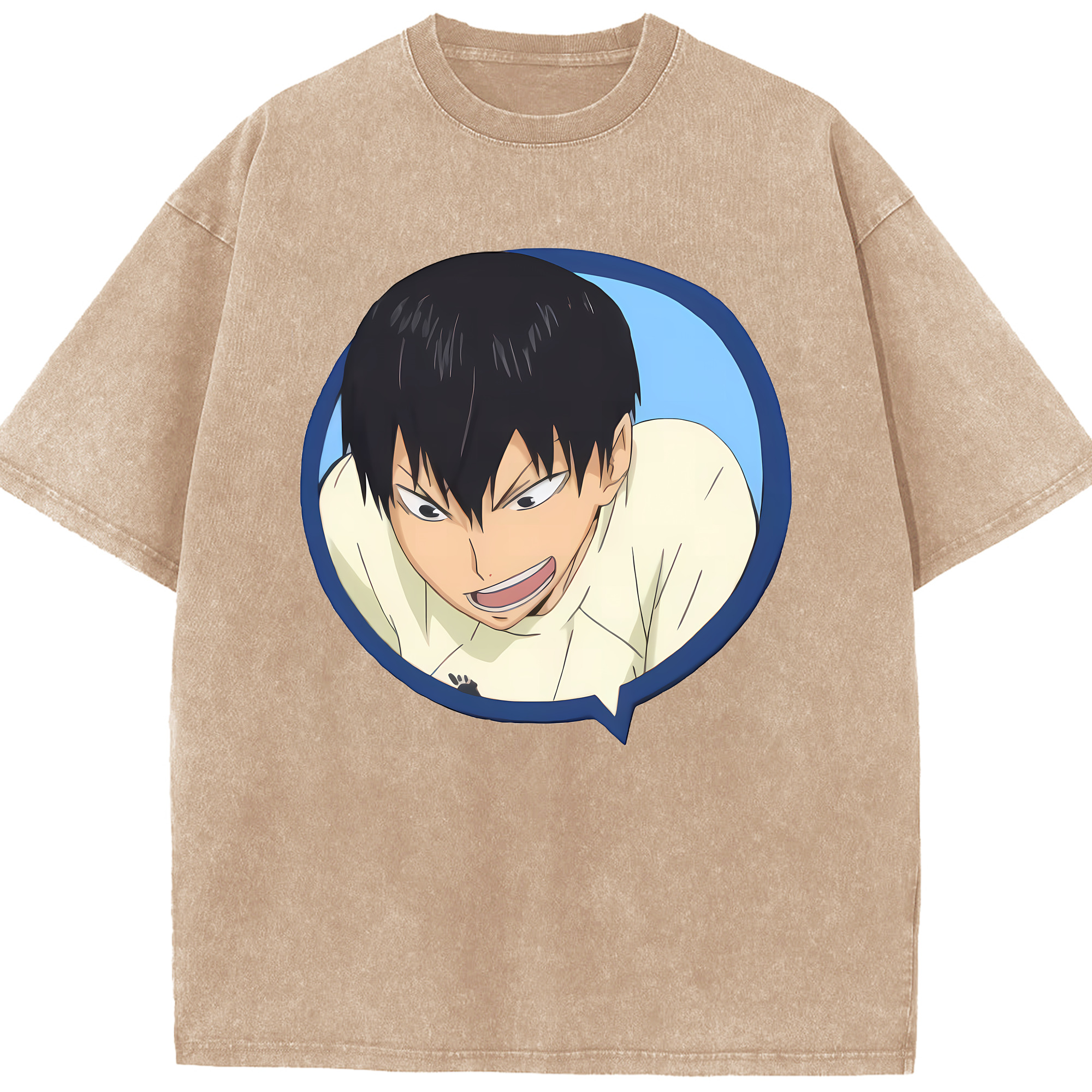 （画像用） ハイキュー!! Haikyu!! 綿100% ヴィンテージ風 半袖Tシャツ（フロントプリント）