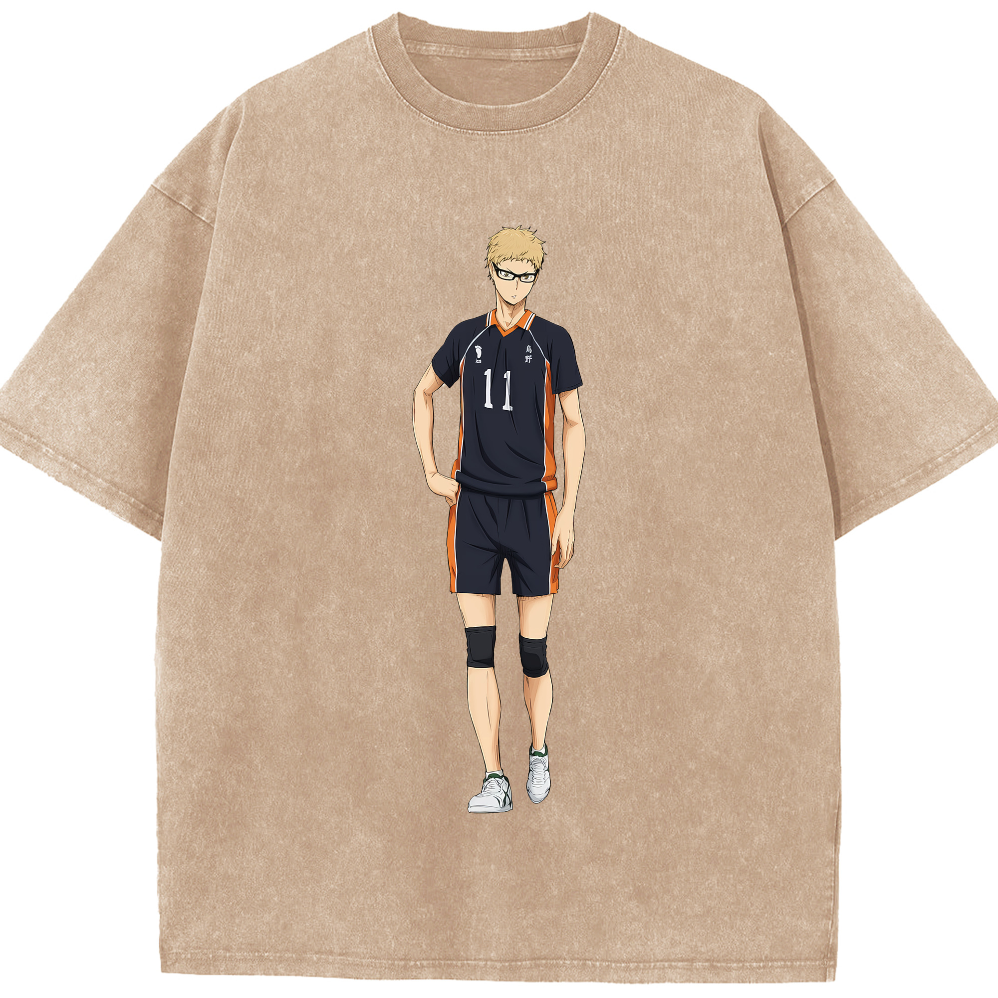 （画像用） ハイキュー!! Haikyu!! 綿100% ヴィンテージ風 半袖Tシャツ（フロントプリント）