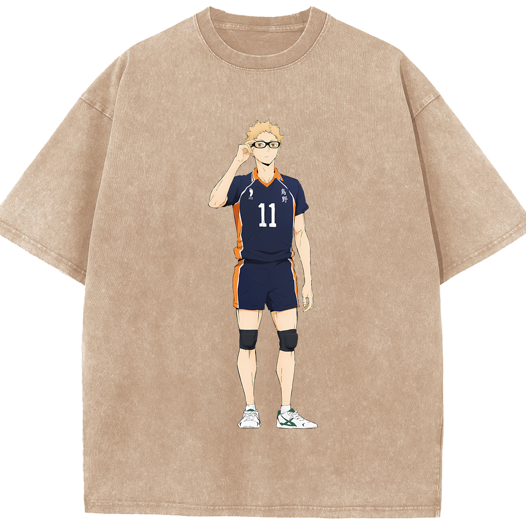 （画像用） ハイキュー!! Haikyu!! 綿100% ヴィンテージ風 半袖Tシャツ（フロントプリント）