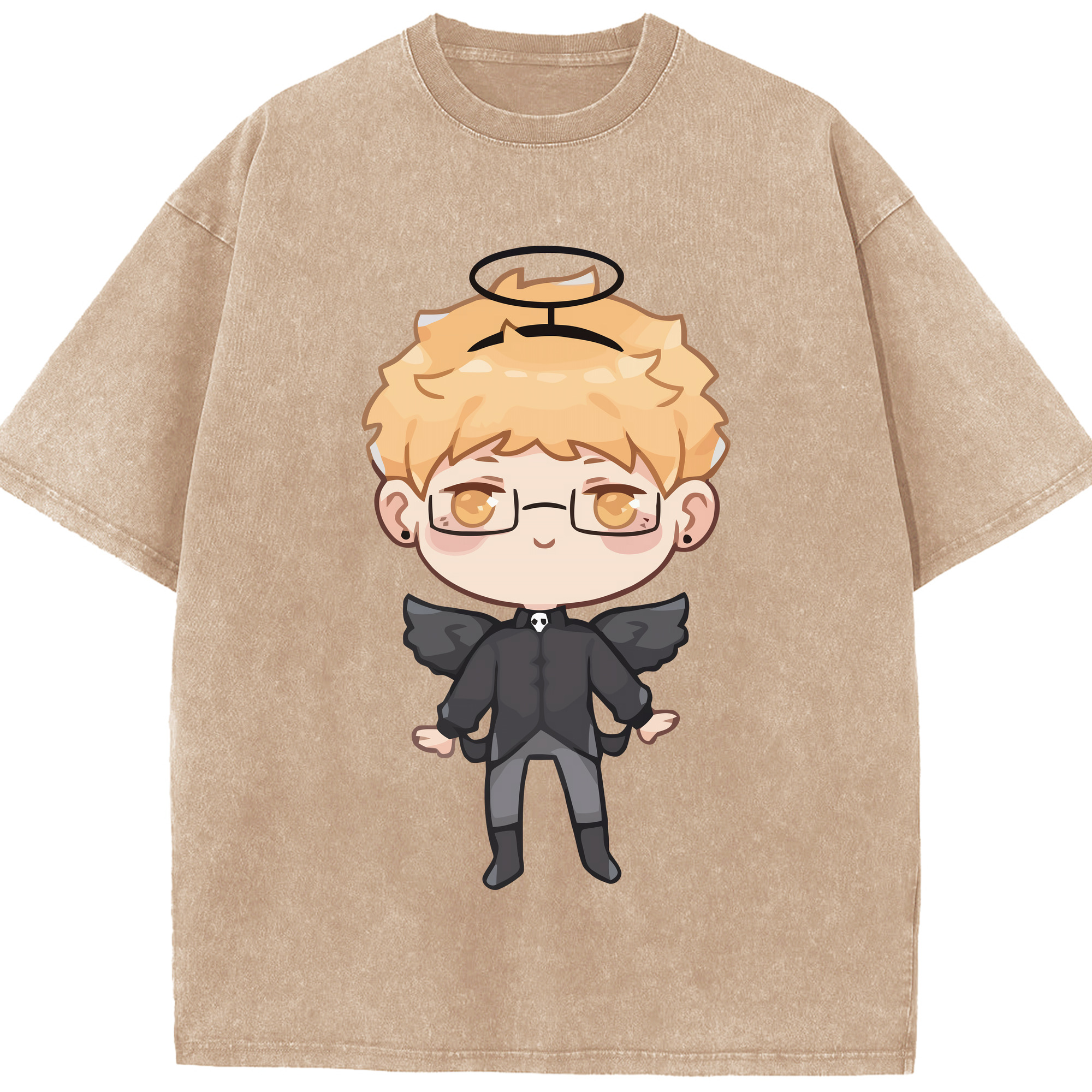 （画像用） ハイキュー!! Haikyu!! 綿100% ヴィンテージ風 半袖Tシャツ（フロントプリント）