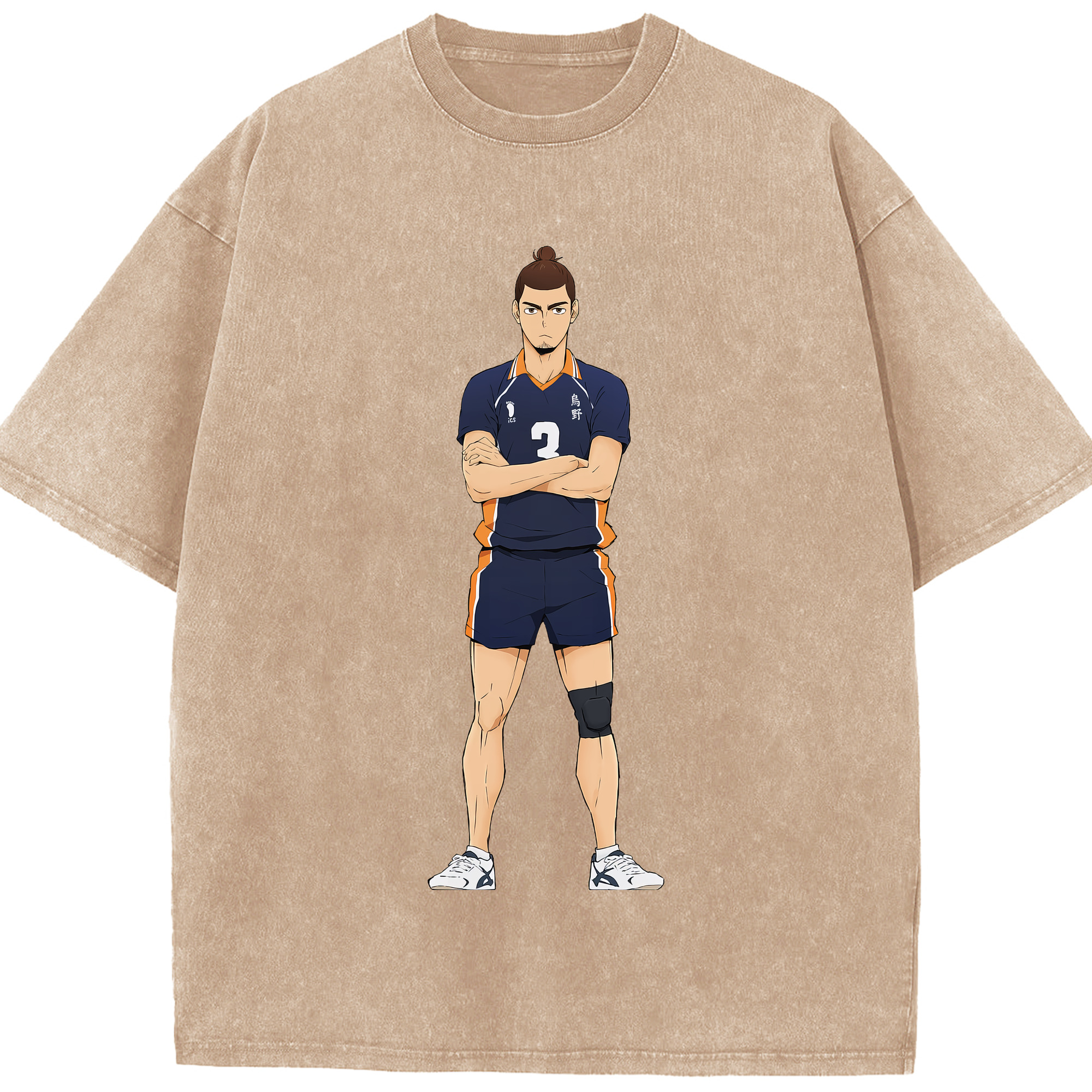 （画像用） ハイキュー!! Haikyu!! 綿100% ヴィンテージ風 半袖Tシャツ（フロントプリント）