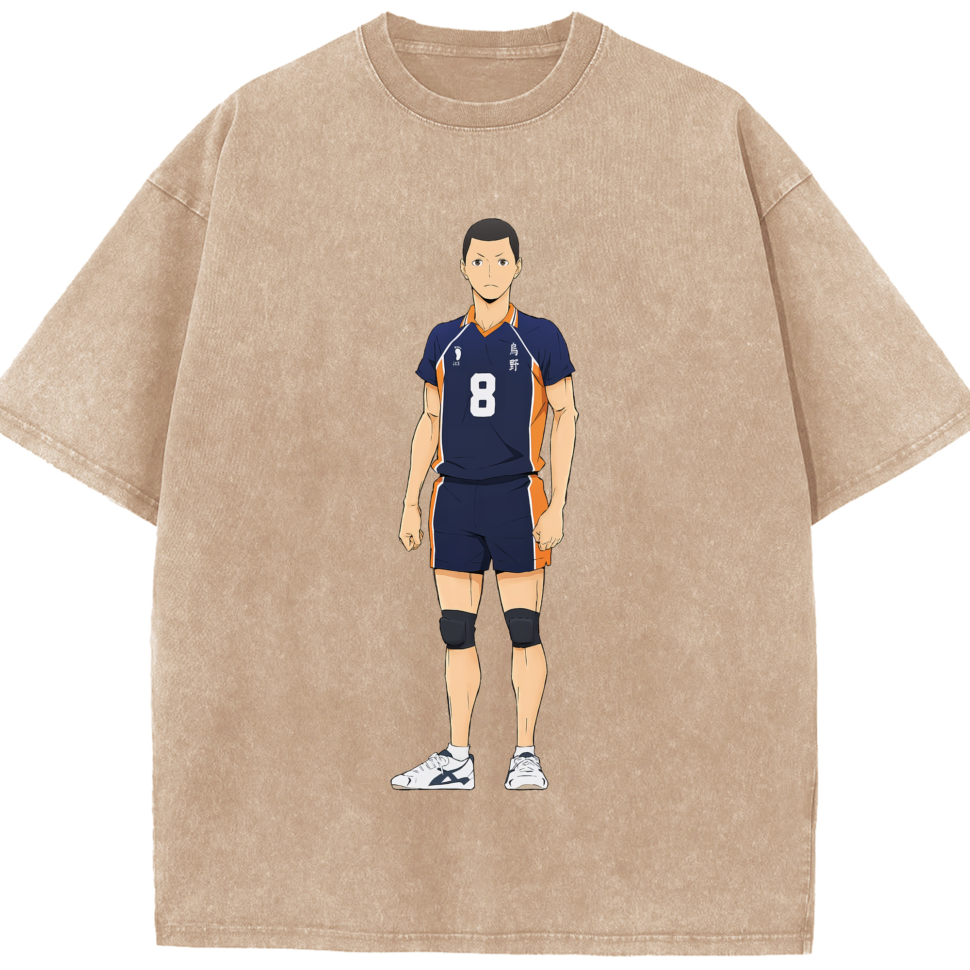 （画像用） ハイキュー!! Haikyu!! 綿100% ヴィンテージ風 半袖Tシャツ（フロントプリント）