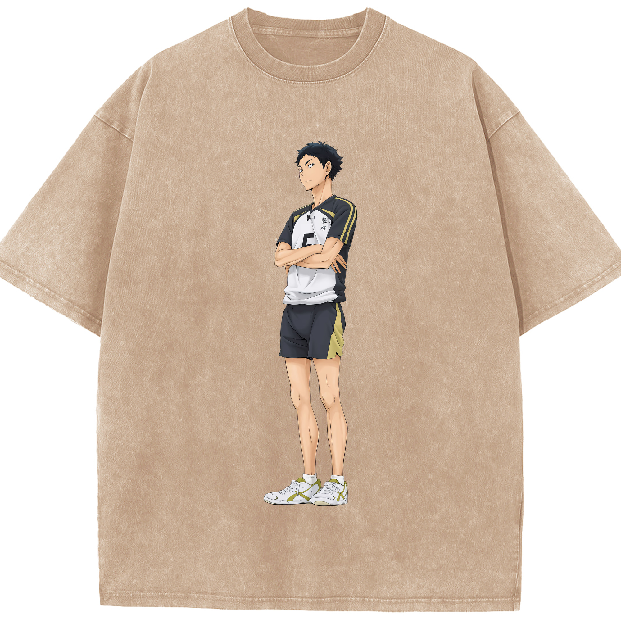 （画像用） ハイキュー!! Haikyu!! 綿100% ヴィンテージ風 半袖Tシャツ（フロントプリント）