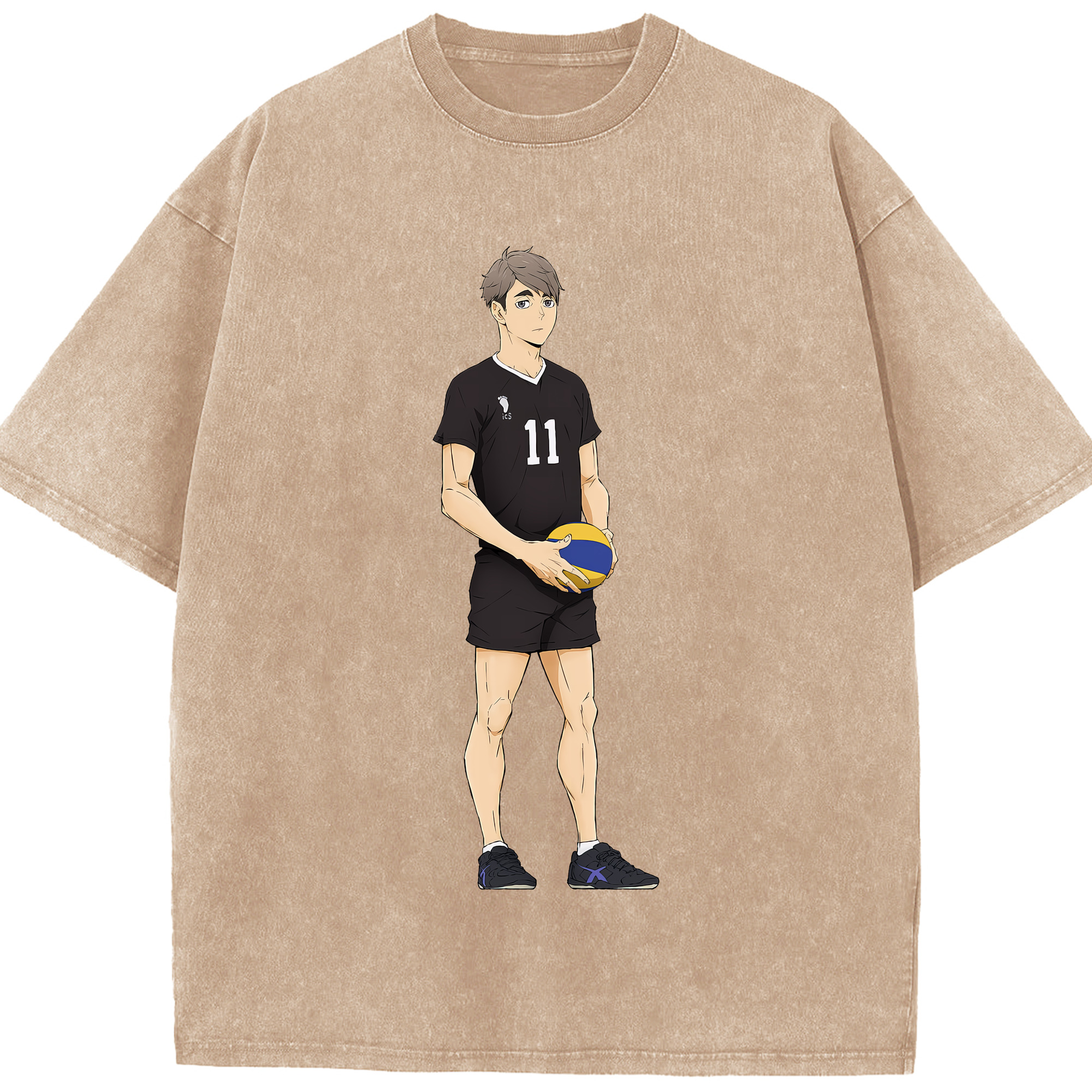 （画像用） ハイキュー!! Haikyu!! 綿100% ヴィンテージ風 半袖Tシャツ（フロントプリント）