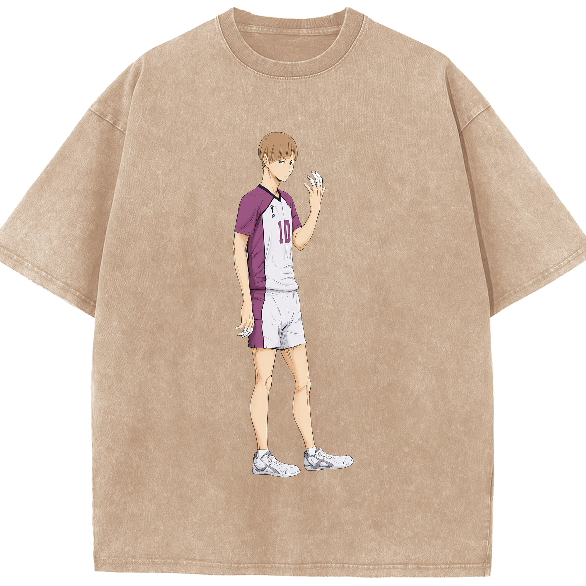 （画像用） ハイキュー!! Haikyu!! 綿100% ヴィンテージ風 半袖Tシャツ（フロントプリント）