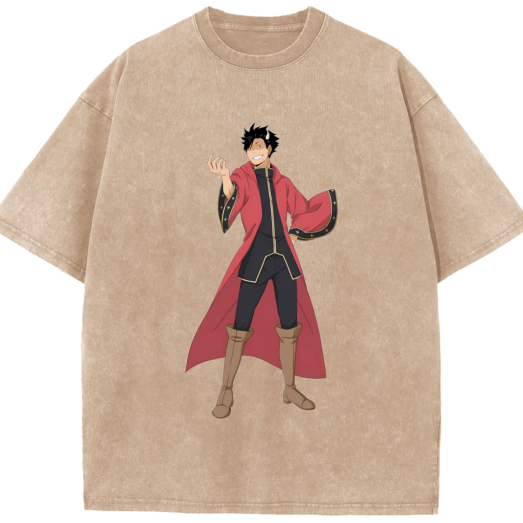 （画像用） ハイキュー!! Haikyu!! 綿100% ヴィンテージ風 半袖Tシャツ（フロントプリント）