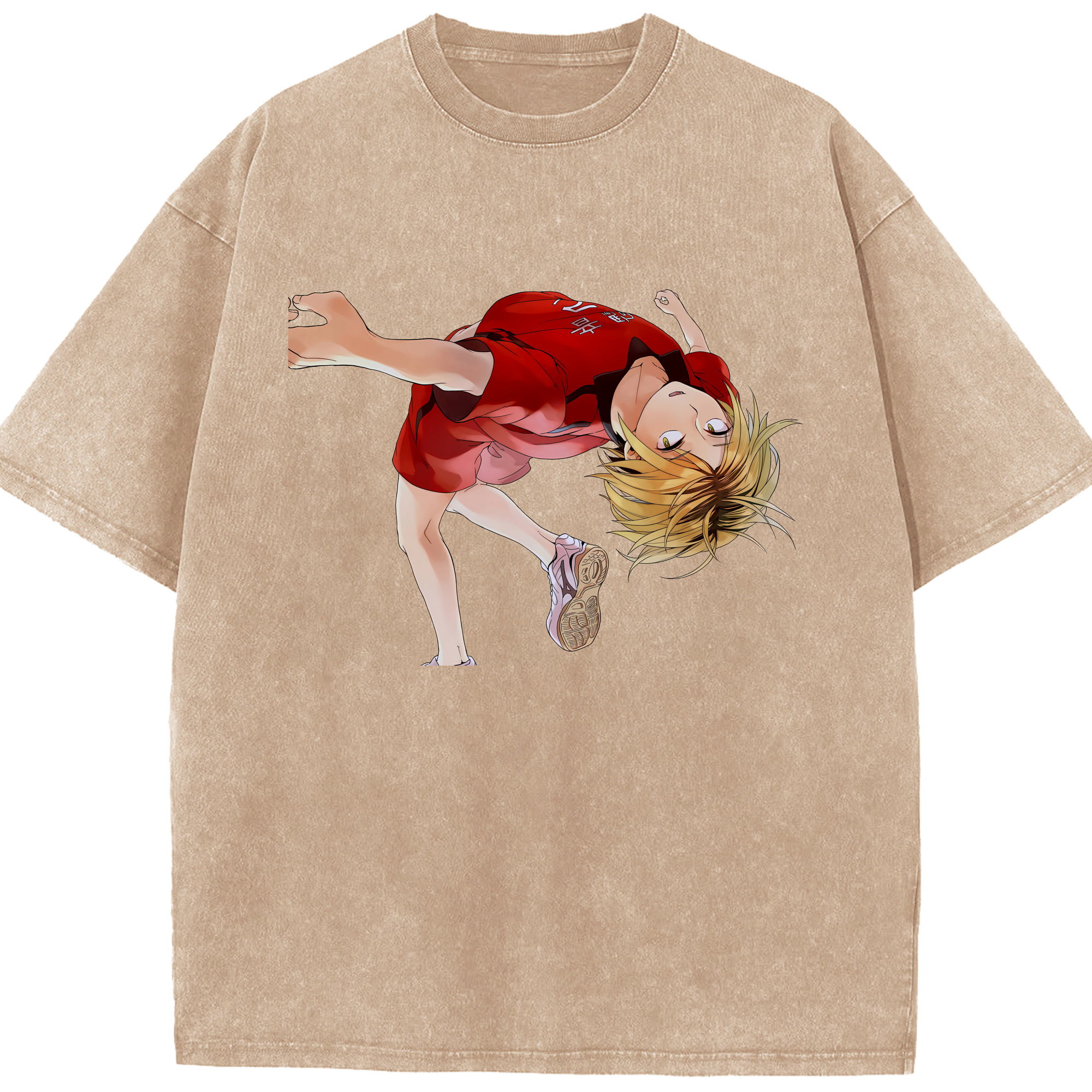 （画像用） ハイキュー!! Haikyu!! 綿100% ヴィンテージ風 半袖Tシャツ（フロントプリント）