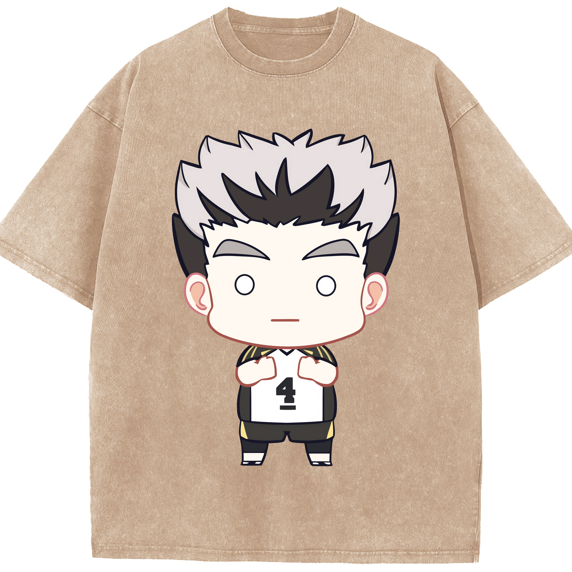 （画像用） ハイキュー!! Haikyu!! 綿100% ヴィンテージ風 半袖Tシャツ（フロントプリント）