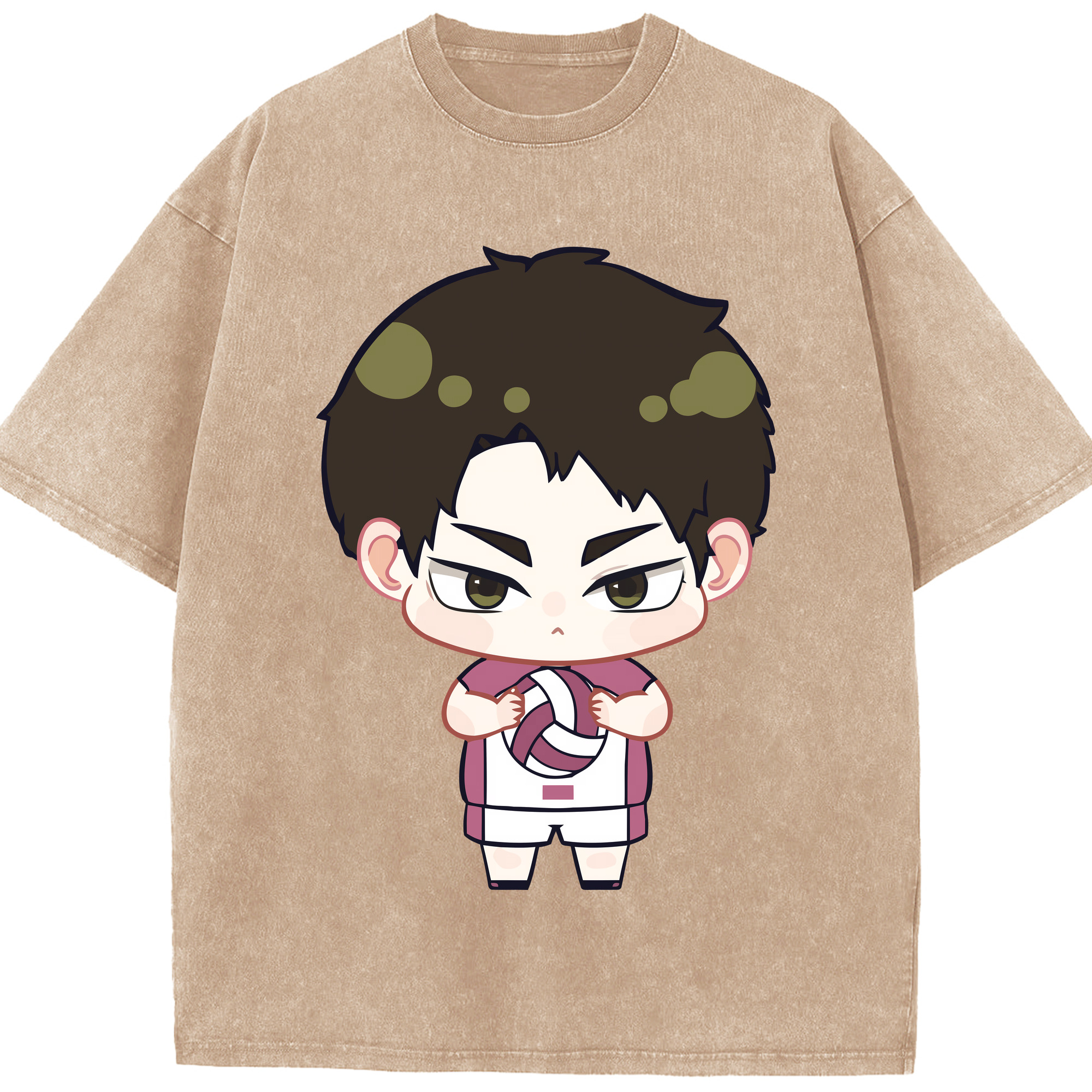 （画像用） ハイキュー!! Haikyu!! 綿100% ヴィンテージ風 半袖Tシャツ（フロントプリント）