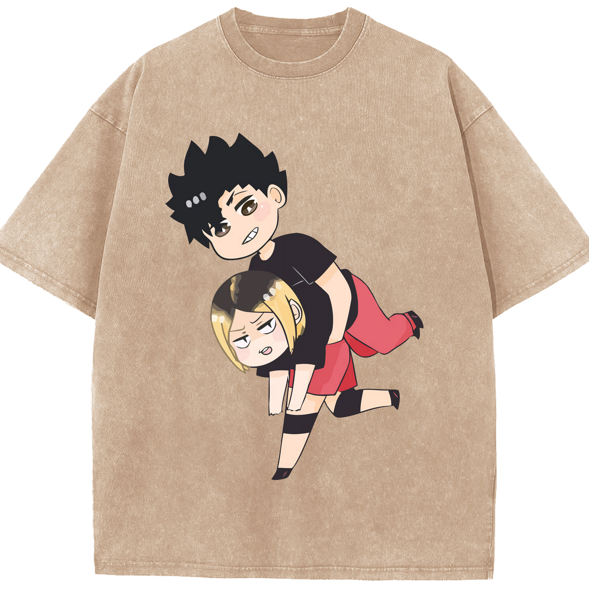 （画像用） ハイキュー!! Haikyu!! 綿100% ヴィンテージ風 半袖Tシャツ（フロントプリント）
