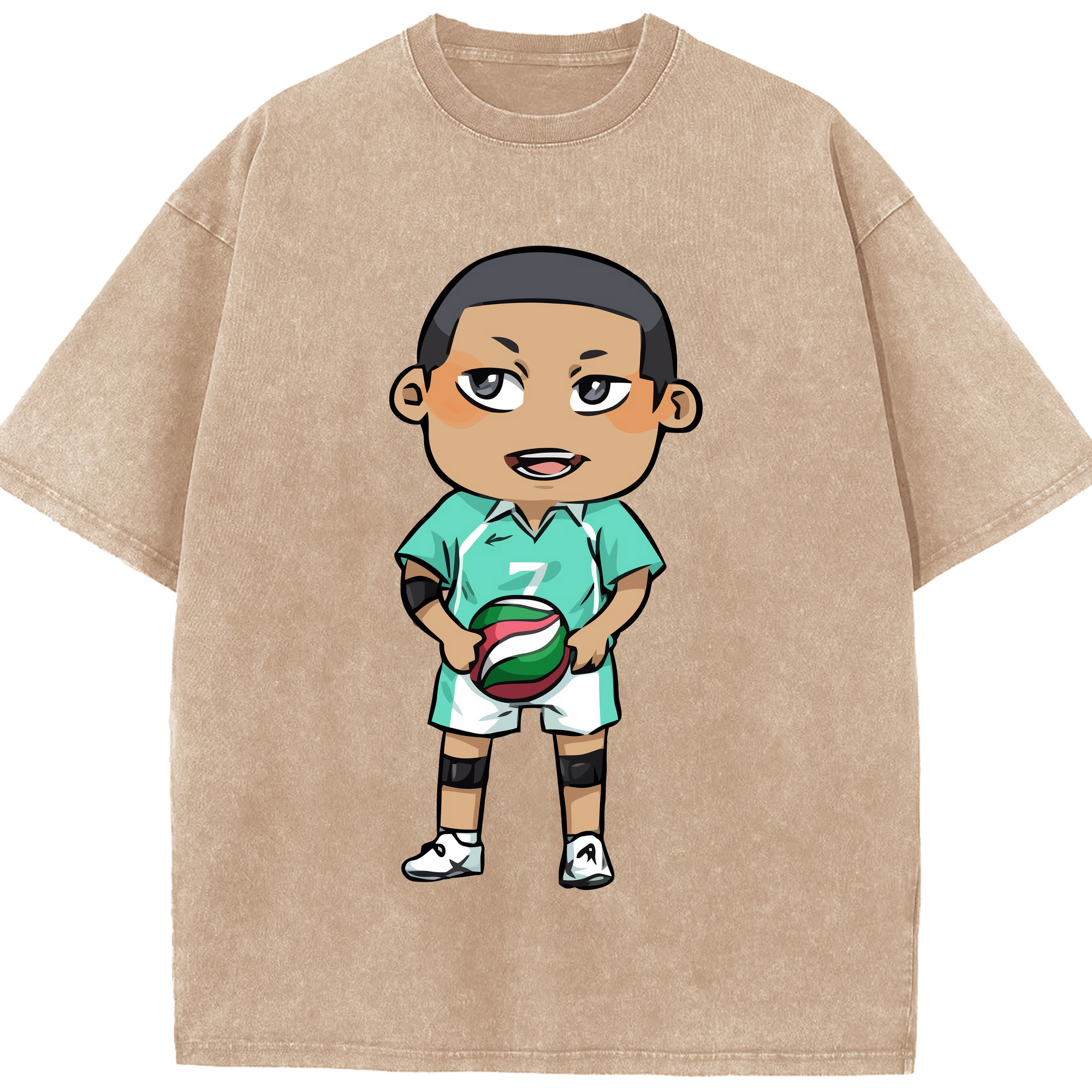 （画像用） ハイキュー!! Haikyu!! 綿100% ヴィンテージ風 半袖Tシャツ（フロントプリント）