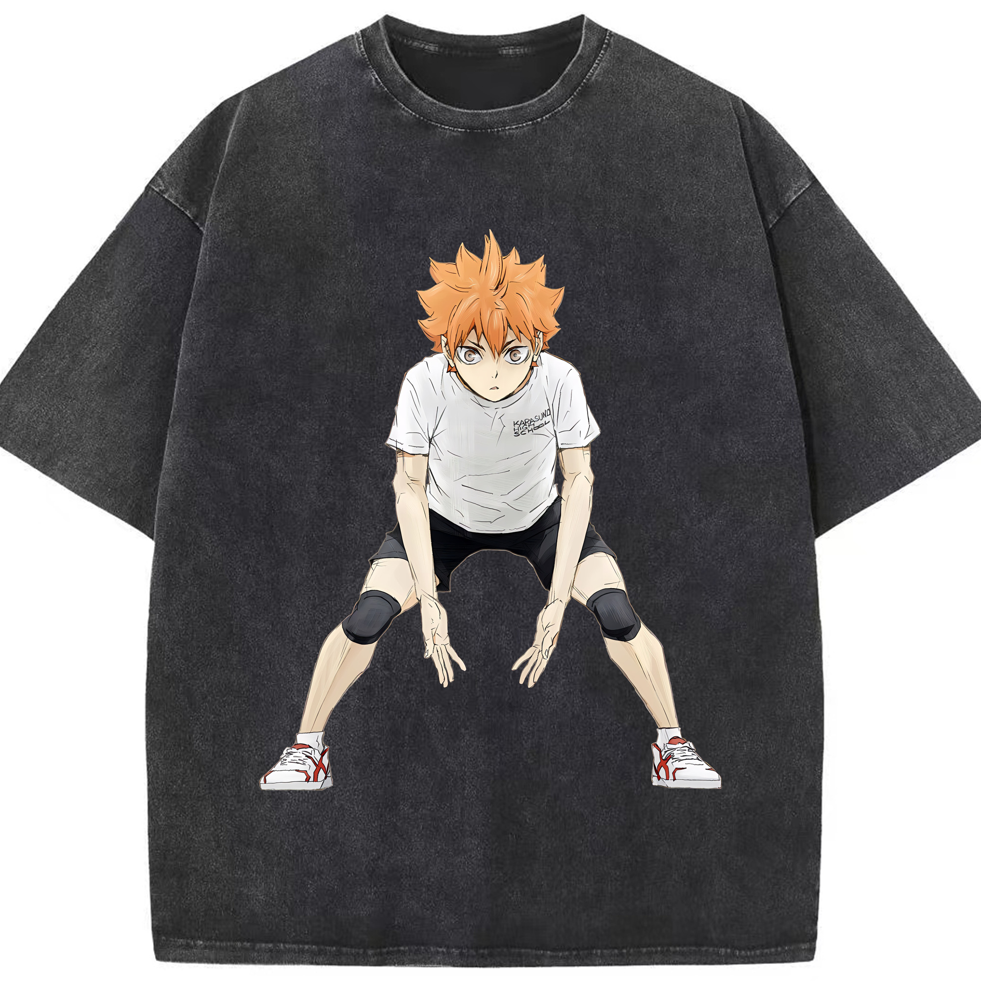 （画像用） ハイキュー!! Haikyu!! 綿100% ヴィンテージ風 半袖Tシャツ（フロントプリント）