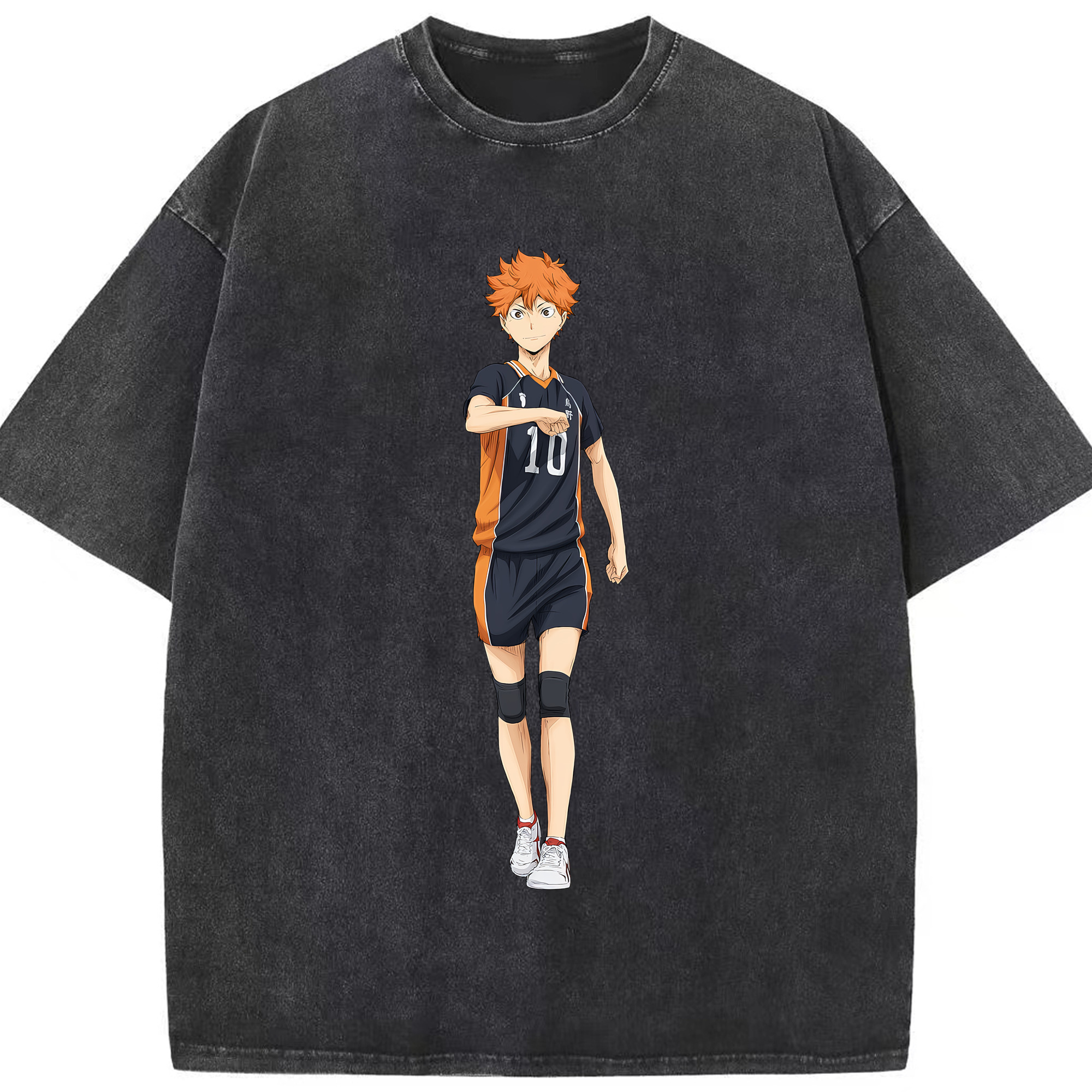 （画像用） ハイキュー!! Haikyu!! 綿100% ヴィンテージ風 半袖Tシャツ（フロントプリント）