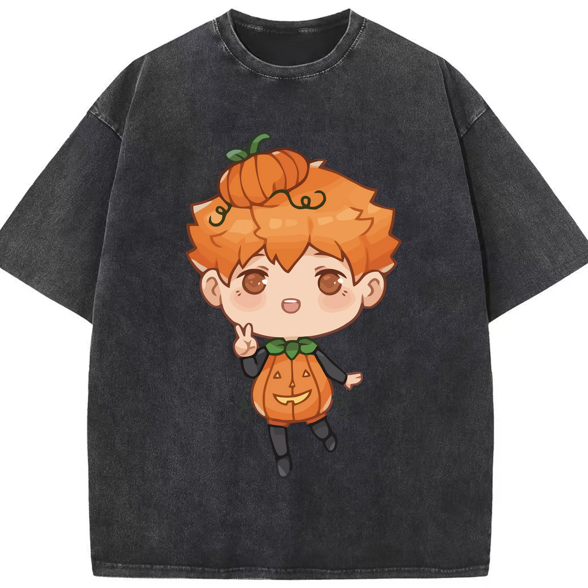 （画像用） ハイキュー!! Haikyu!! 綿100% ヴィンテージ風 半袖Tシャツ（フロントプリント）