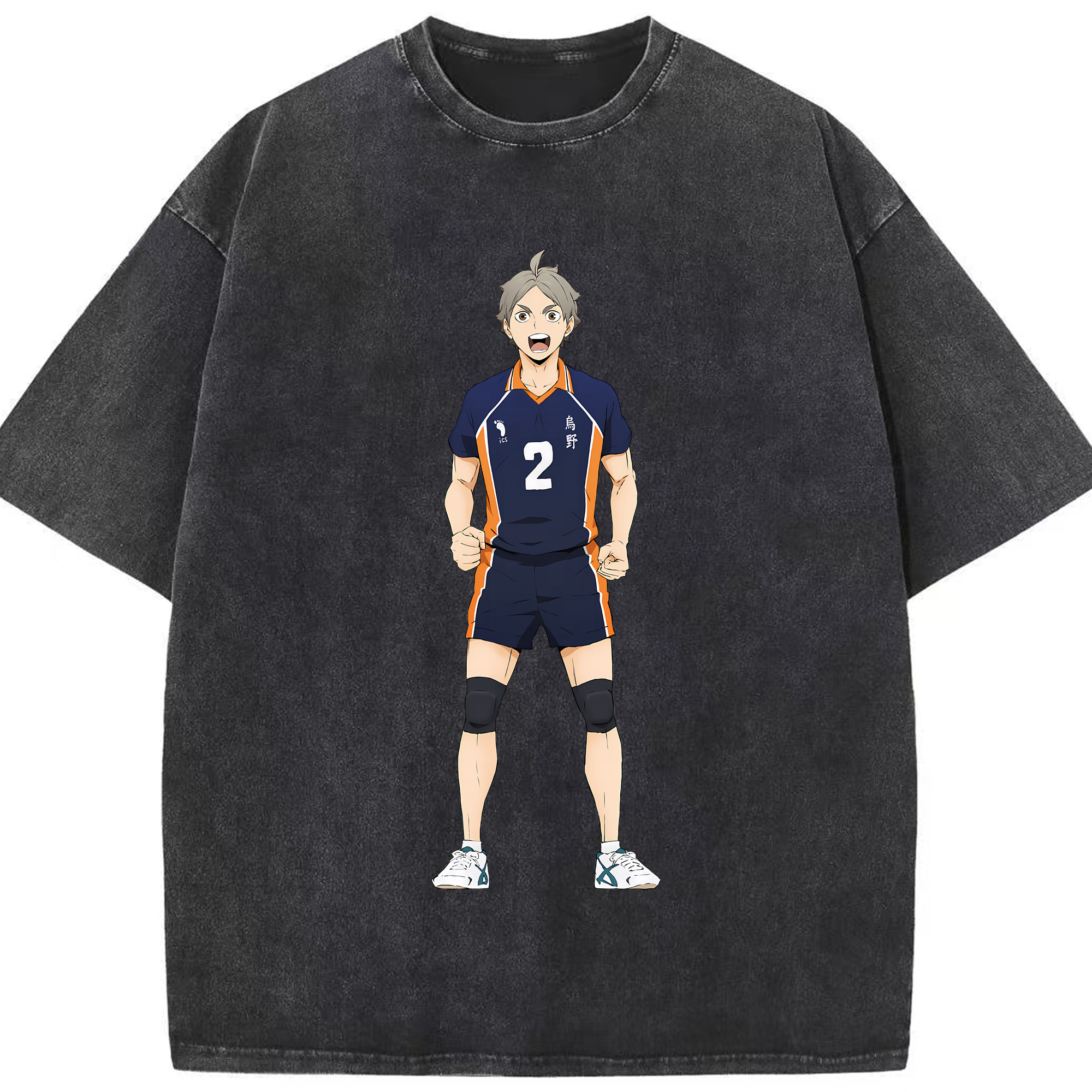 （画像用） ハイキュー!! Haikyu!! 綿100% ヴィンテージ風 半袖Tシャツ（フロントプリント）