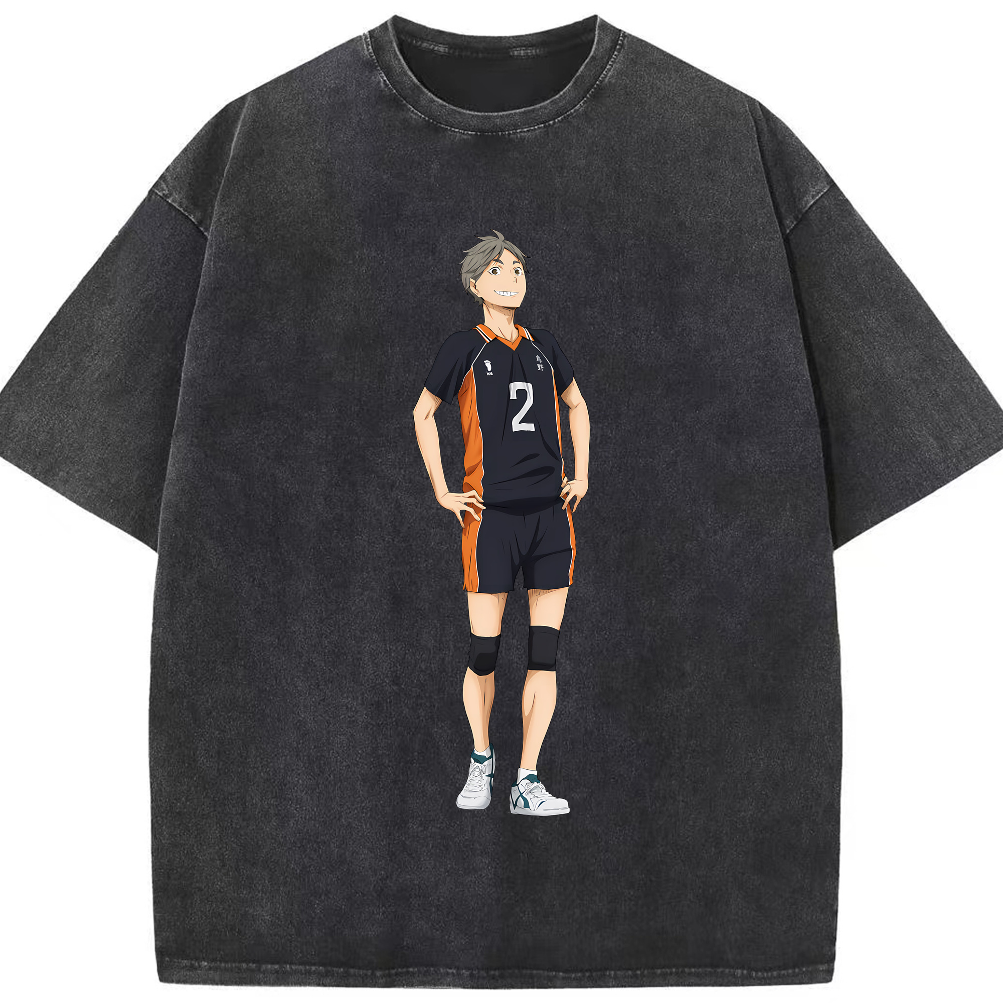 （画像用） ハイキュー!! Haikyu!! 綿100% ヴィンテージ風 半袖Tシャツ（フロントプリント）