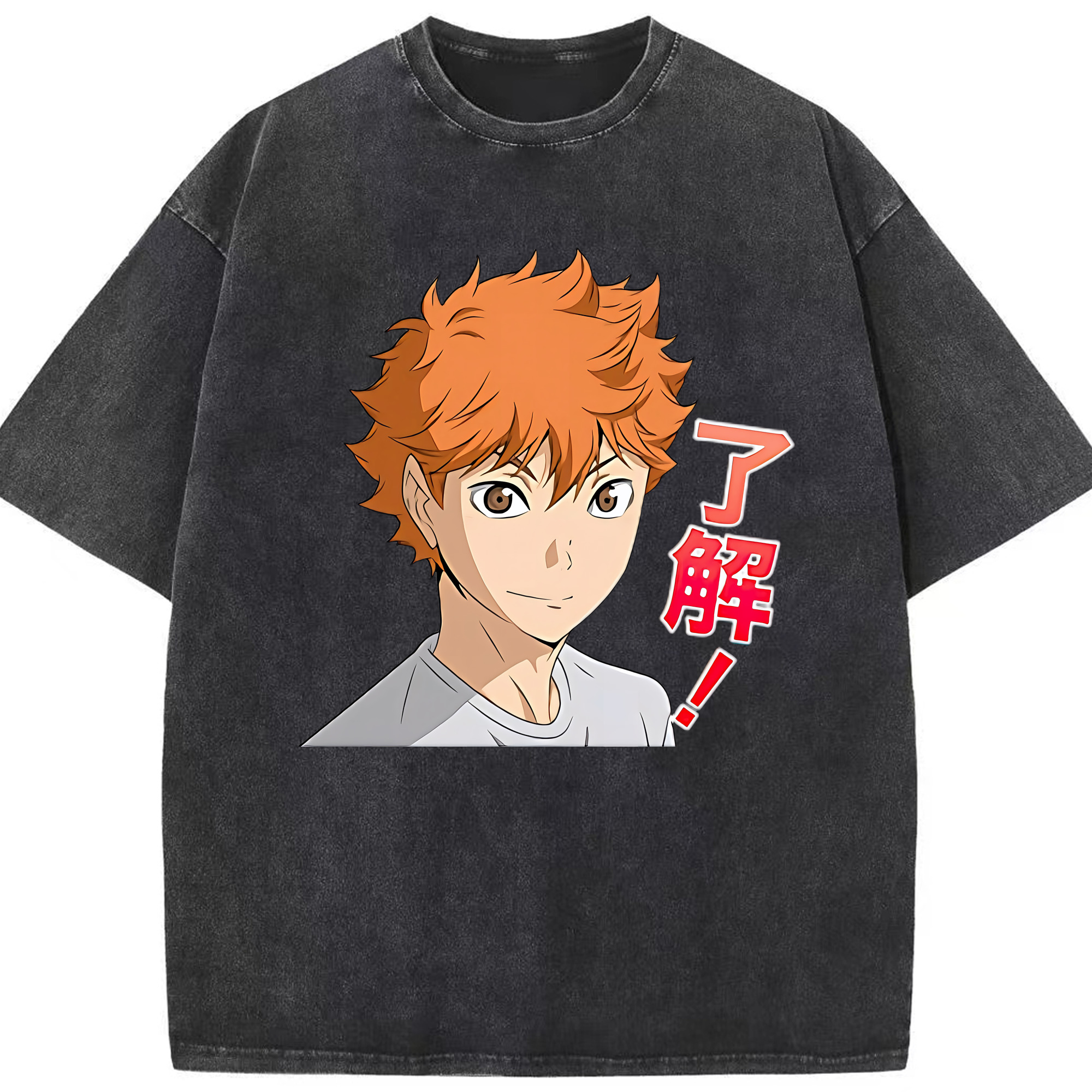 （画像用） ハイキュー!! Haikyu!! 綿100% ヴィンテージ風 半袖Tシャツ（フロントプリント）