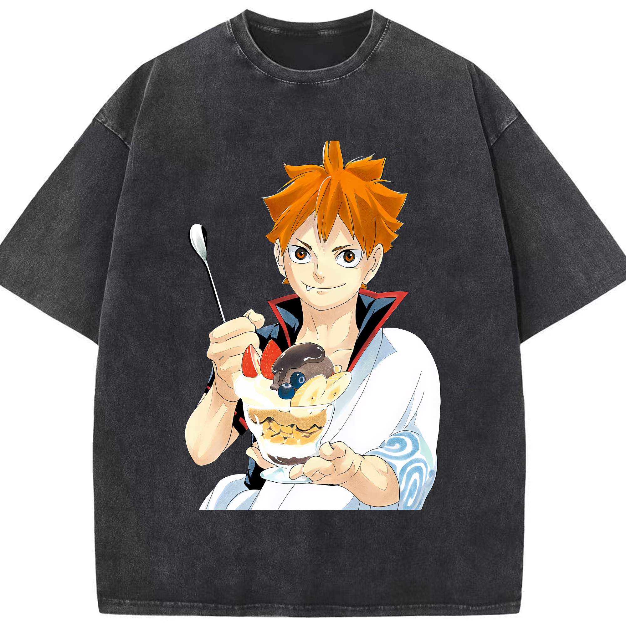 （画像用） ハイキュー!! Haikyu!! 綿100% ヴィンテージ風 半袖Tシャツ（フロントプリント）