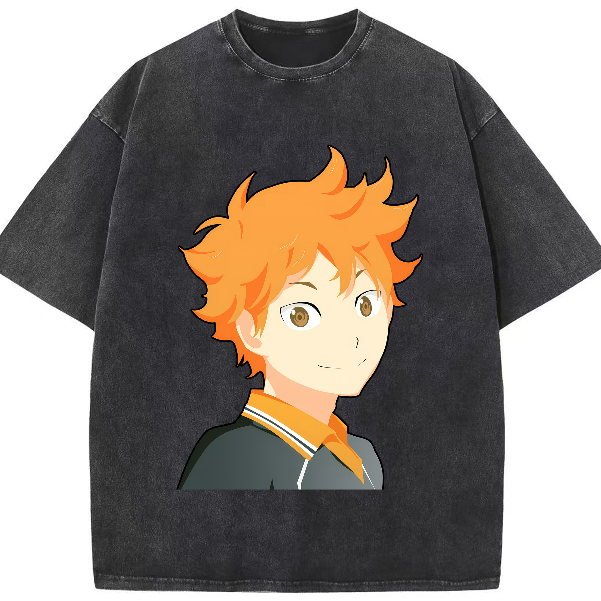 （画像用） ハイキュー!! Haikyu!! 綿100% ヴィンテージ風 半袖Tシャツ（フロントプリント）