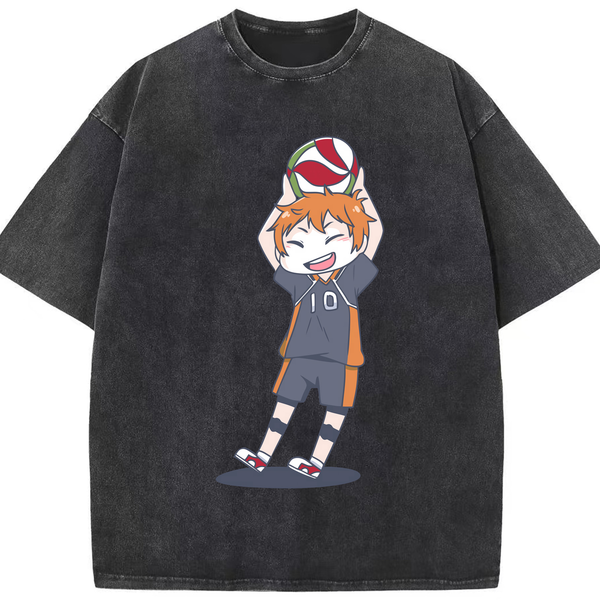 （画像用） ハイキュー!! Haikyu!! 綿100% ヴィンテージ風 半袖Tシャツ（フロントプリント）