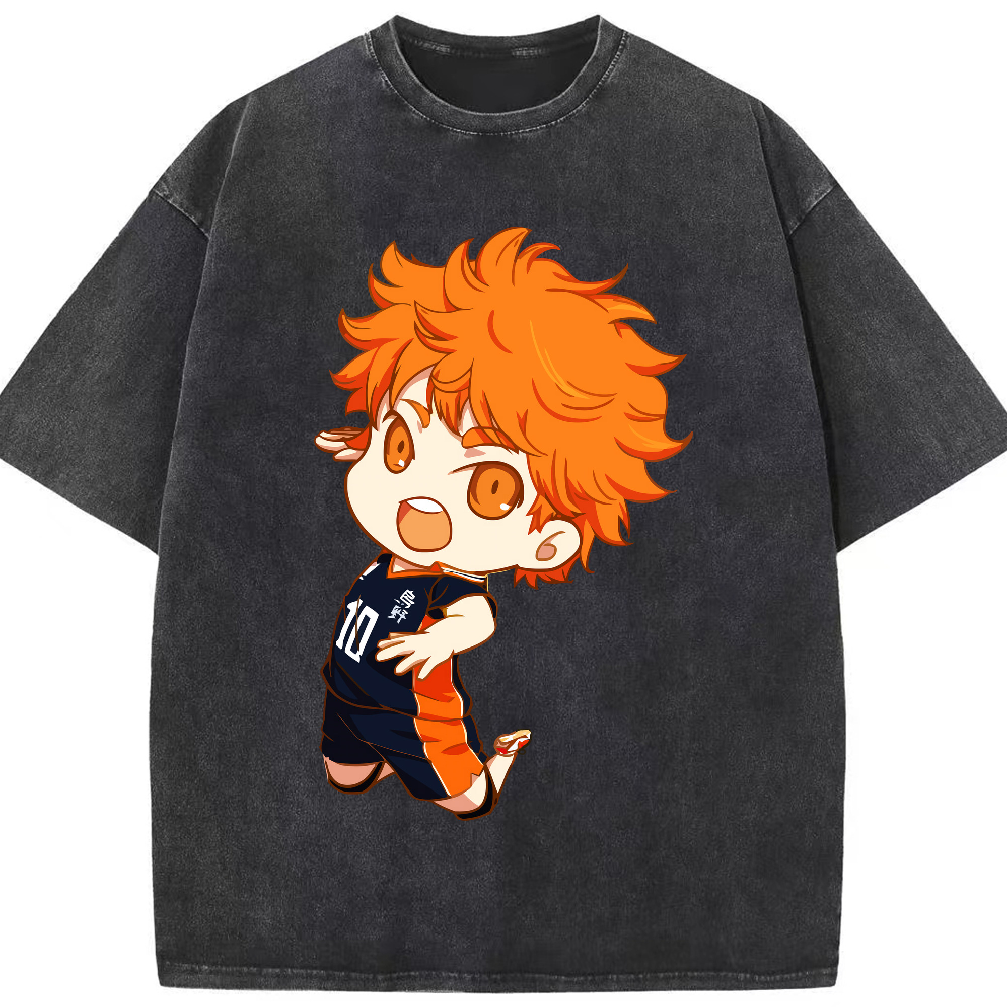 （画像用） ハイキュー!! Haikyu!! 綿100% ヴィンテージ風 半袖Tシャツ（フロントプリント）
