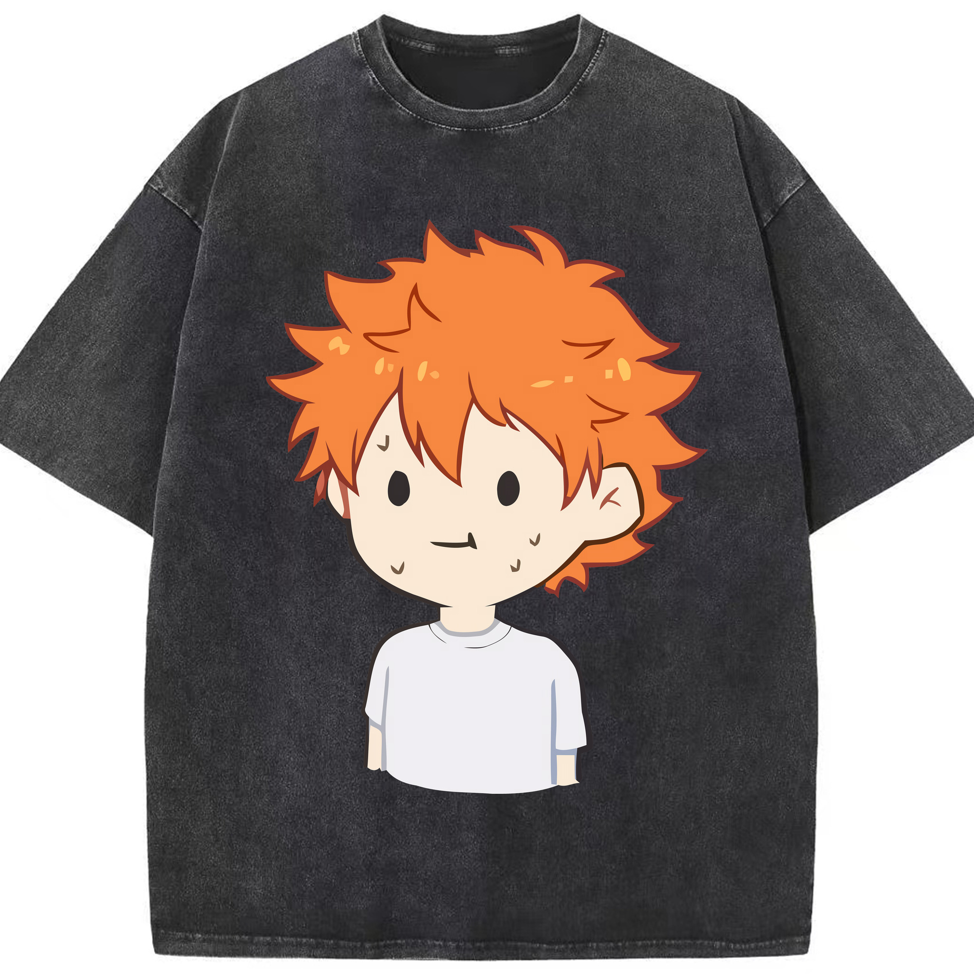 （画像用） ハイキュー!! Haikyu!! 綿100% ヴィンテージ風 半袖Tシャツ（フロントプリント）