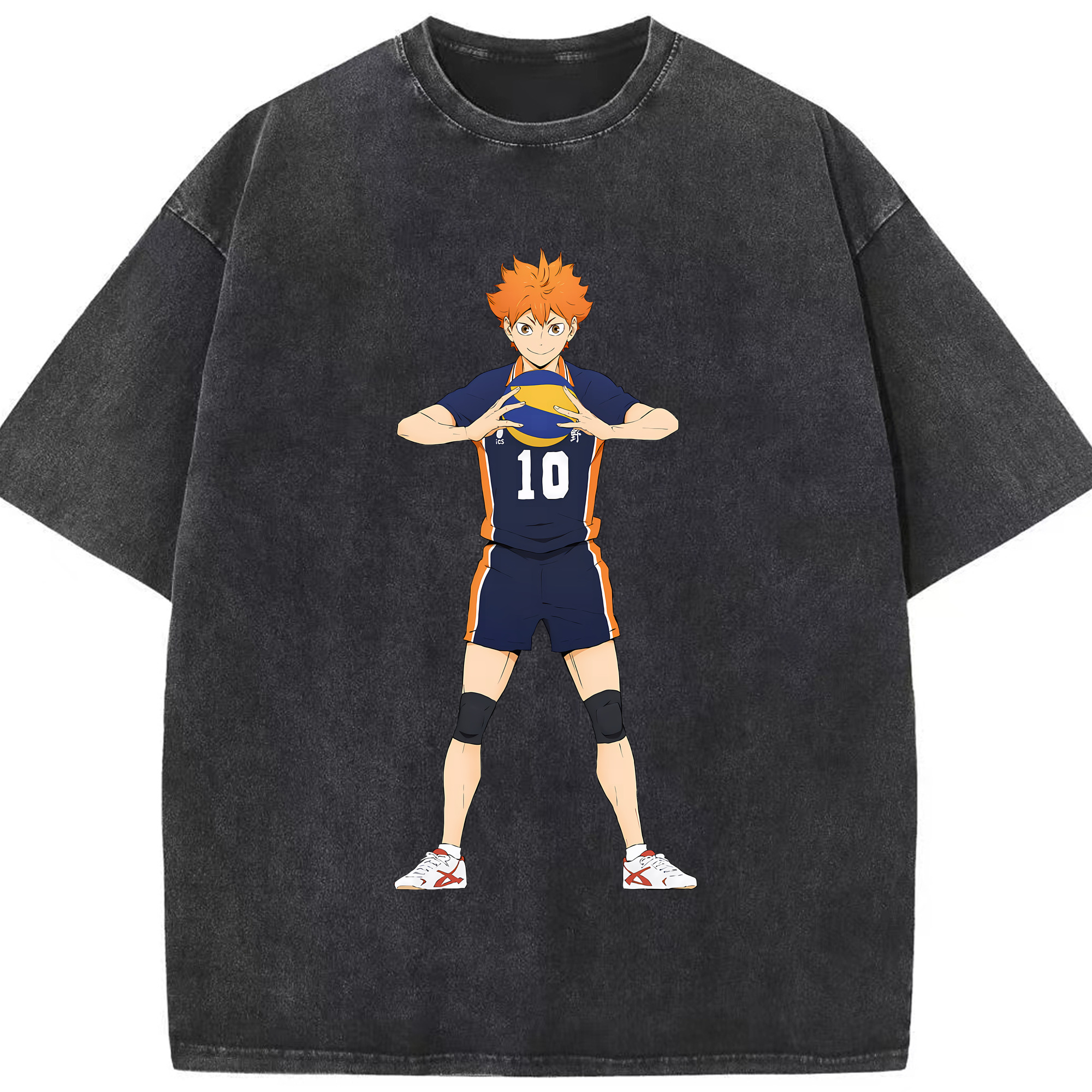 （画像用） ハイキュー!! Haikyu!! 綿100% ヴィンテージ風 半袖Tシャツ（フロントプリント）
