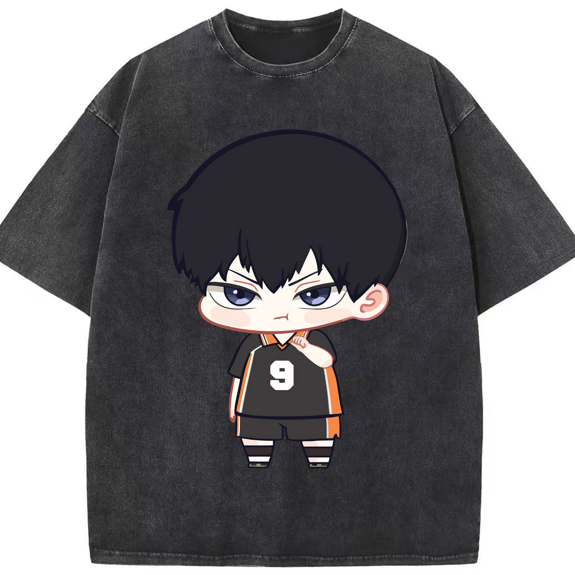 （画像用） ハイキュー!! Haikyu!! 綿100% ヴィンテージ風 半袖Tシャツ（フロントプリント）