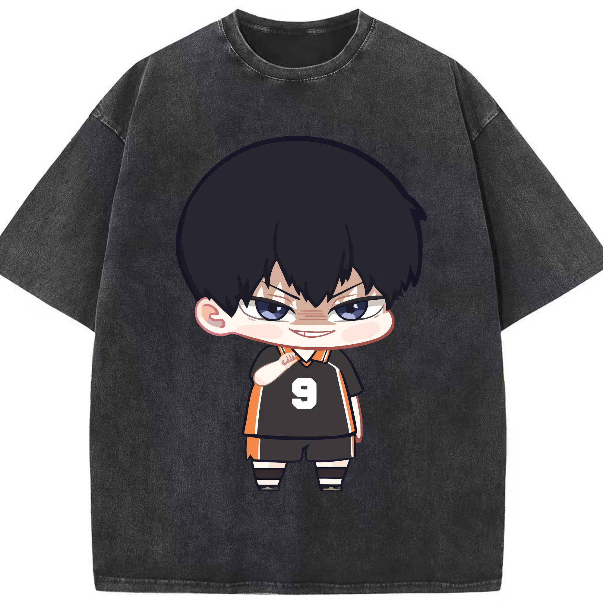 （画像用） ハイキュー!! Haikyu!! 綿100% ヴィンテージ風 半袖Tシャツ（フロントプリント）