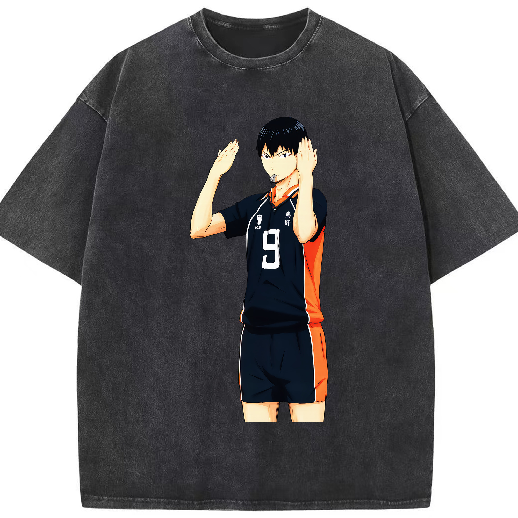 （画像用） ハイキュー!! Haikyu!! 綿100% ヴィンテージ風 半袖Tシャツ（フロントプリント）