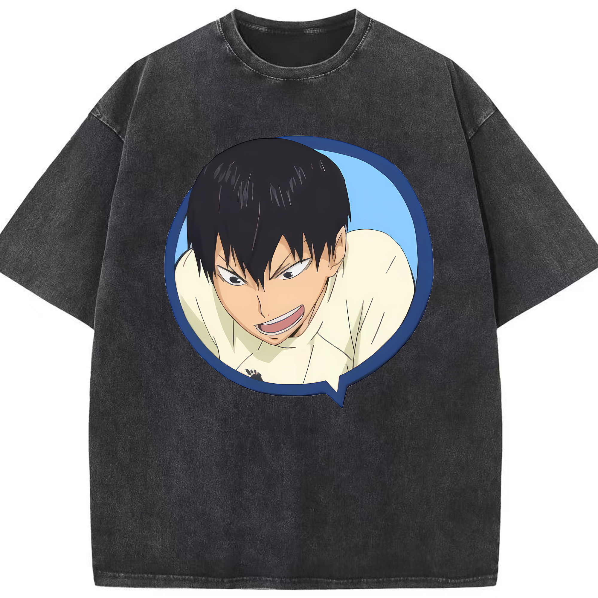 （画像用） ハイキュー!! Haikyu!! 綿100% ヴィンテージ風 半袖Tシャツ（フロントプリント）