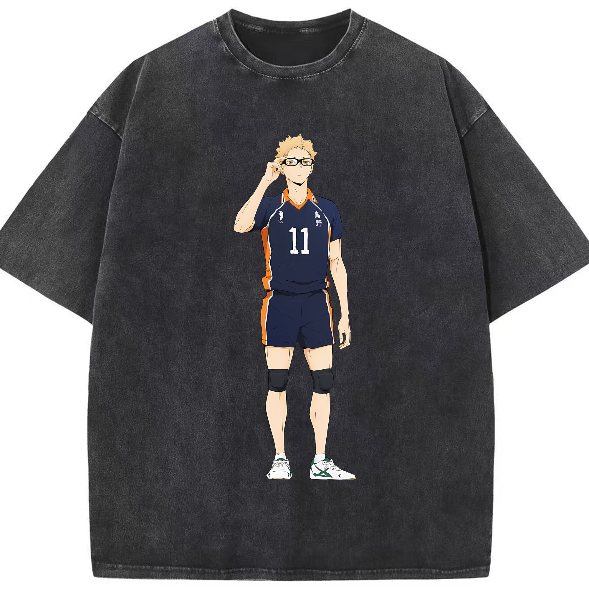 （画像用） ハイキュー!! Haikyu!! 綿100% ヴィンテージ風 半袖Tシャツ（フロントプリント）