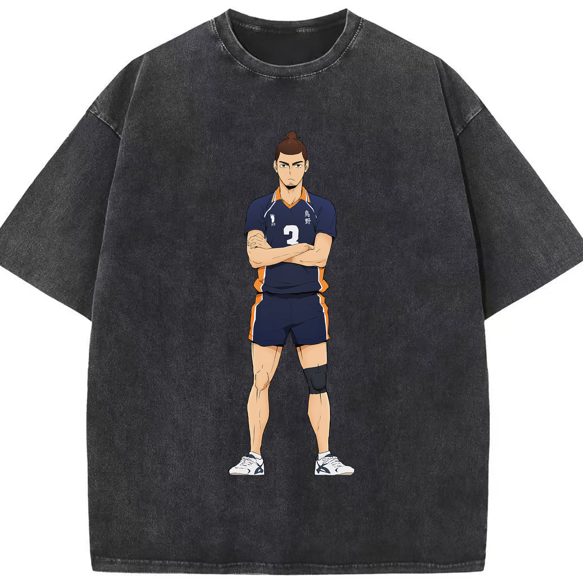 （画像用） ハイキュー!! Haikyu!! 綿100% ヴィンテージ風 半袖Tシャツ（フロントプリント）