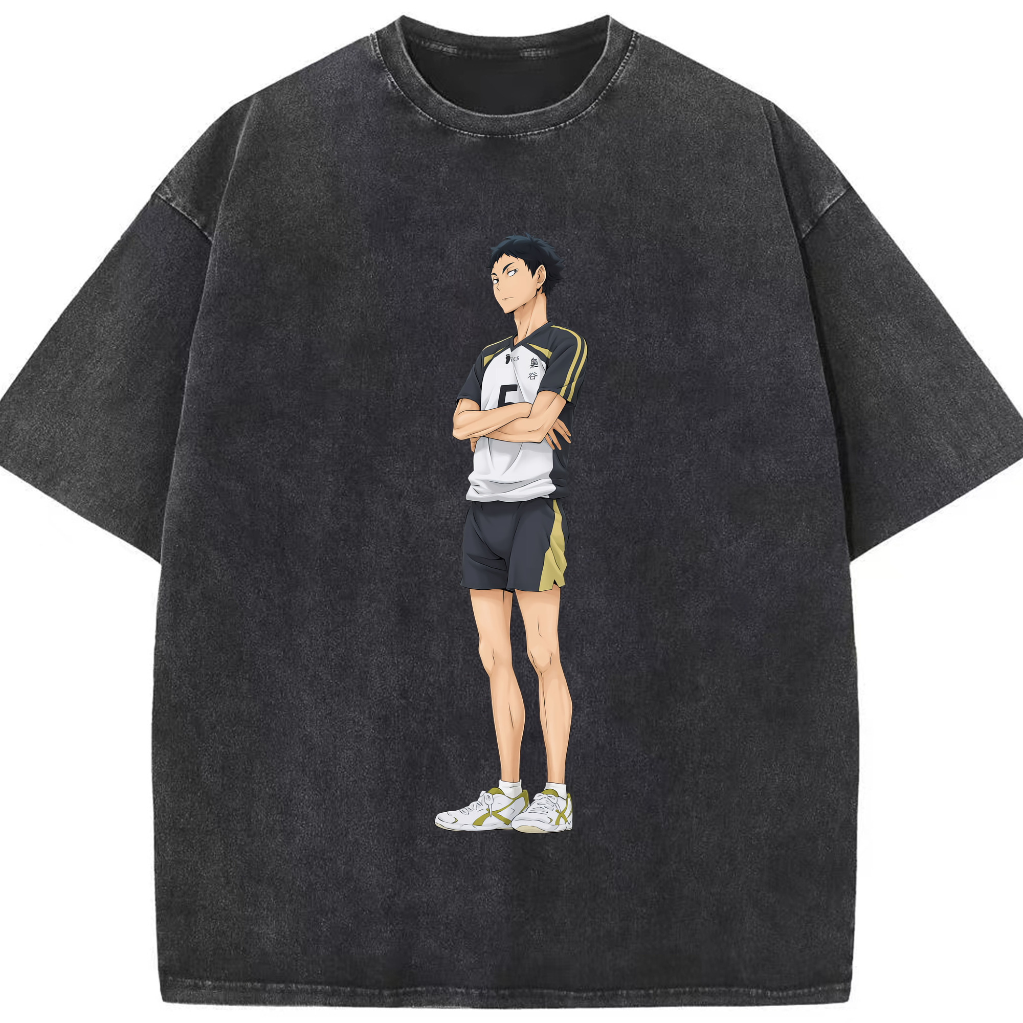 （画像用） ハイキュー!! Haikyu!! 綿100% ヴィンテージ風 半袖Tシャツ（フロントプリント）