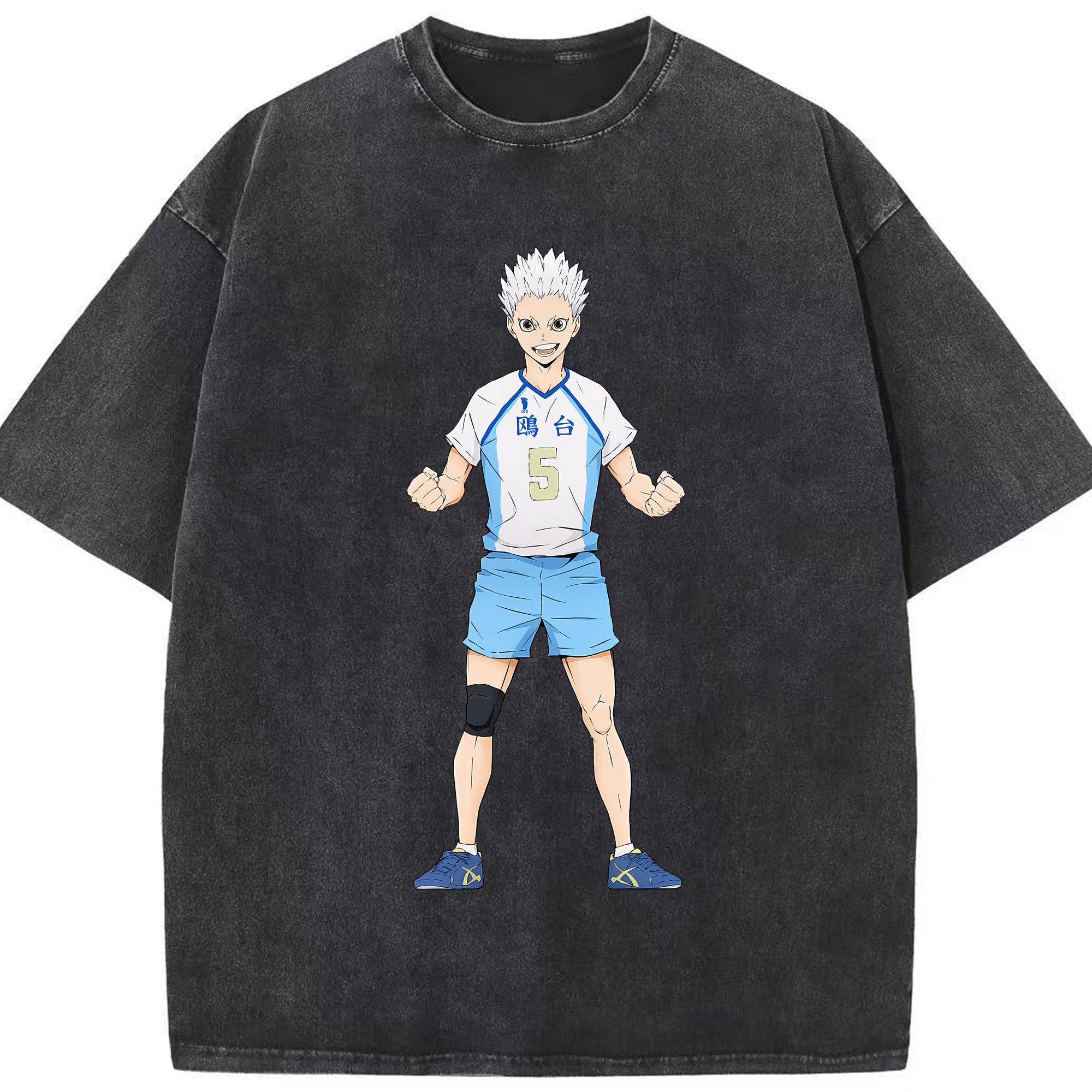 （画像用） ハイキュー!! Haikyu!! 綿100% ヴィンテージ風 半袖Tシャツ（フロントプリント）